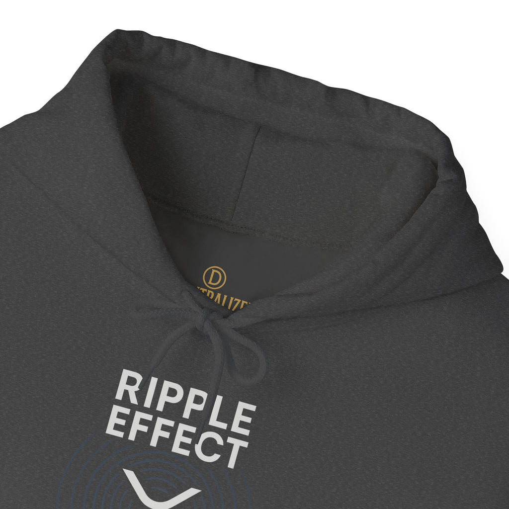 Ripple Effect Hoodie — Minimal Concentric Wave Graphic Sweatshirt