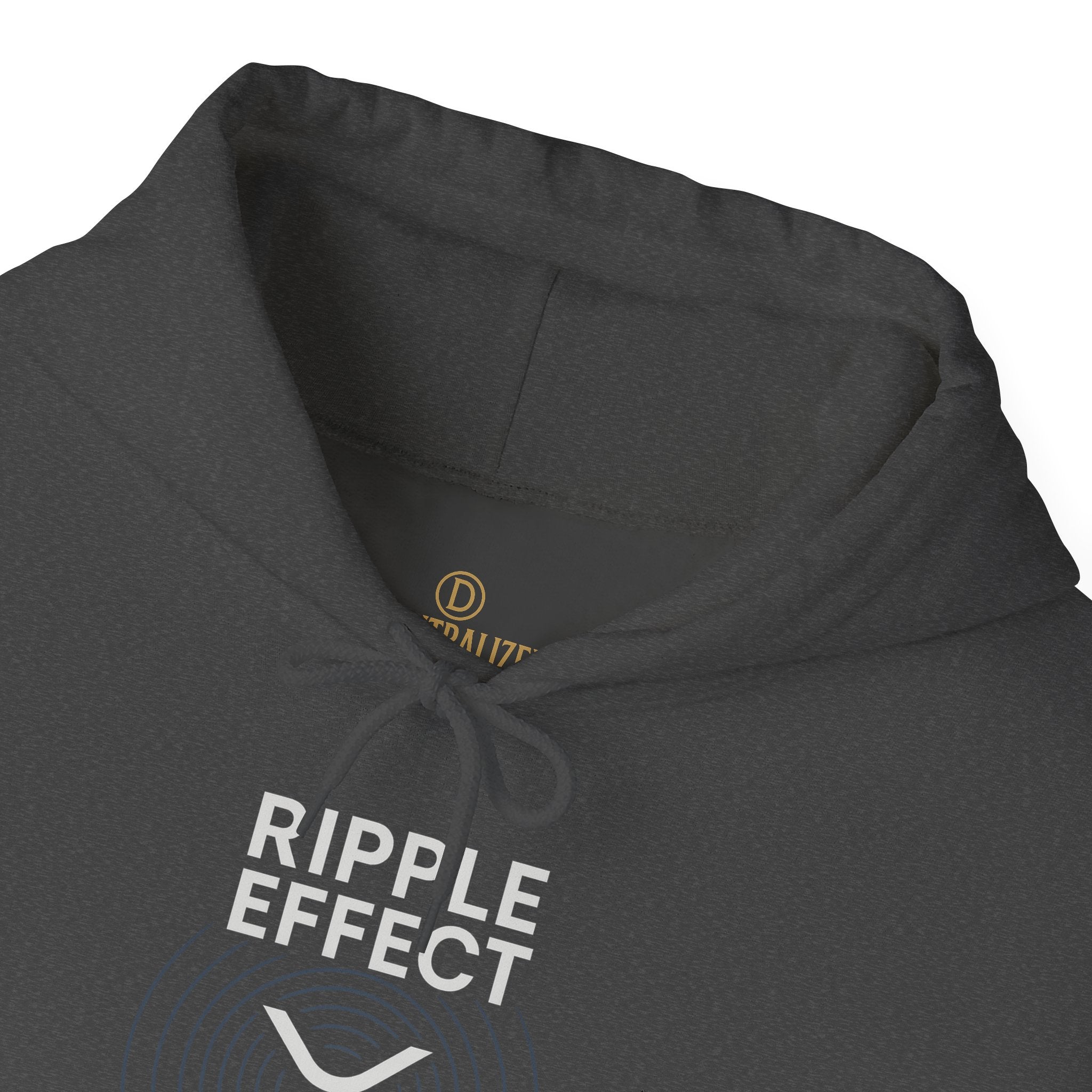 Ripple Effect Hoodie — Minimal Concentric Wave Graphic Sweatshirt