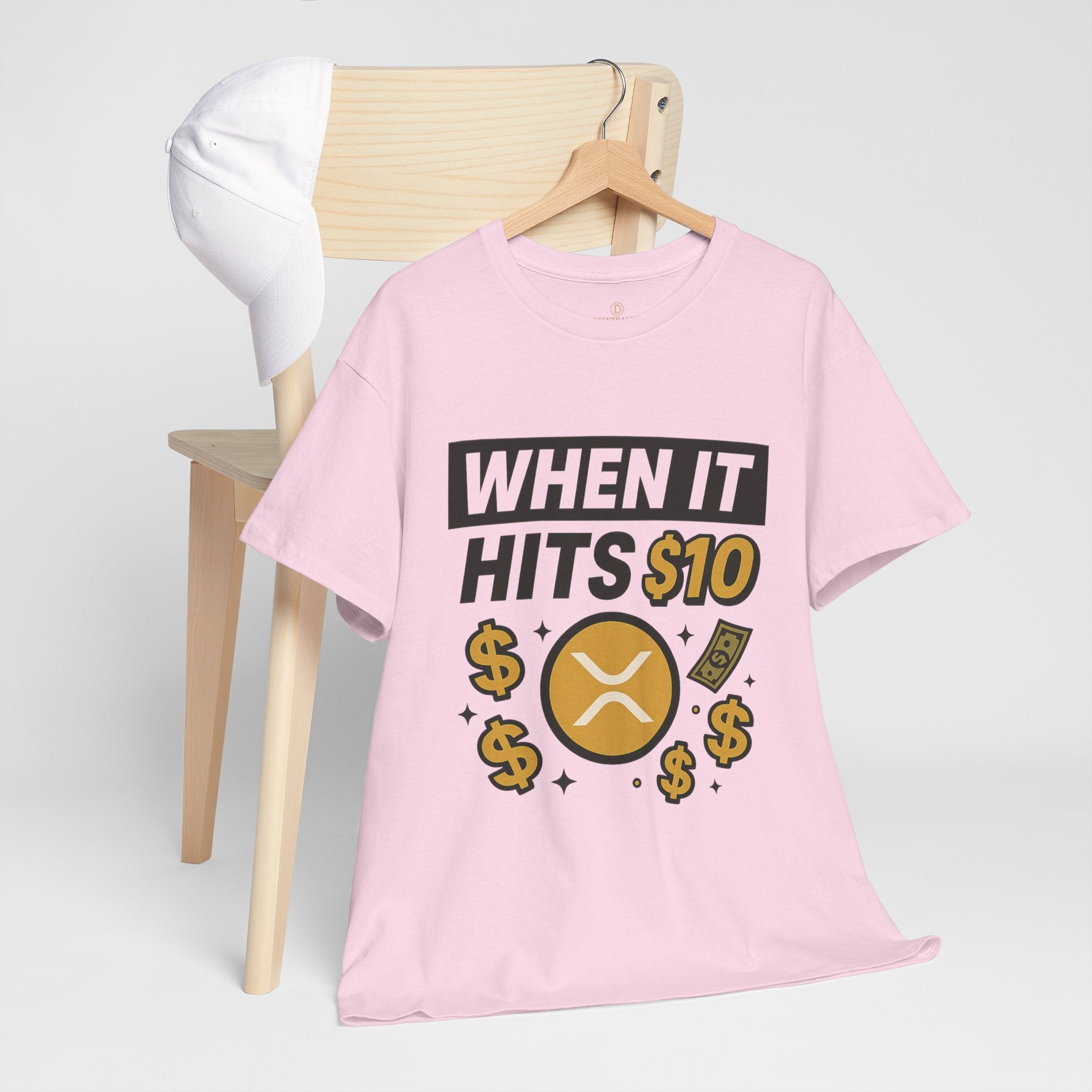 Crypto Tee - "When It Hits 10" Ripple XRP Meme Shirt