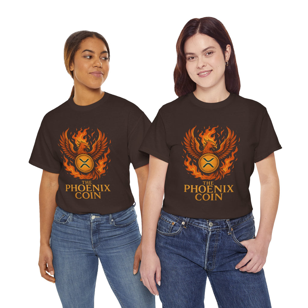Phoenix Coin T‑Shirt — Fiery Phoenix Crypto Logo Tee