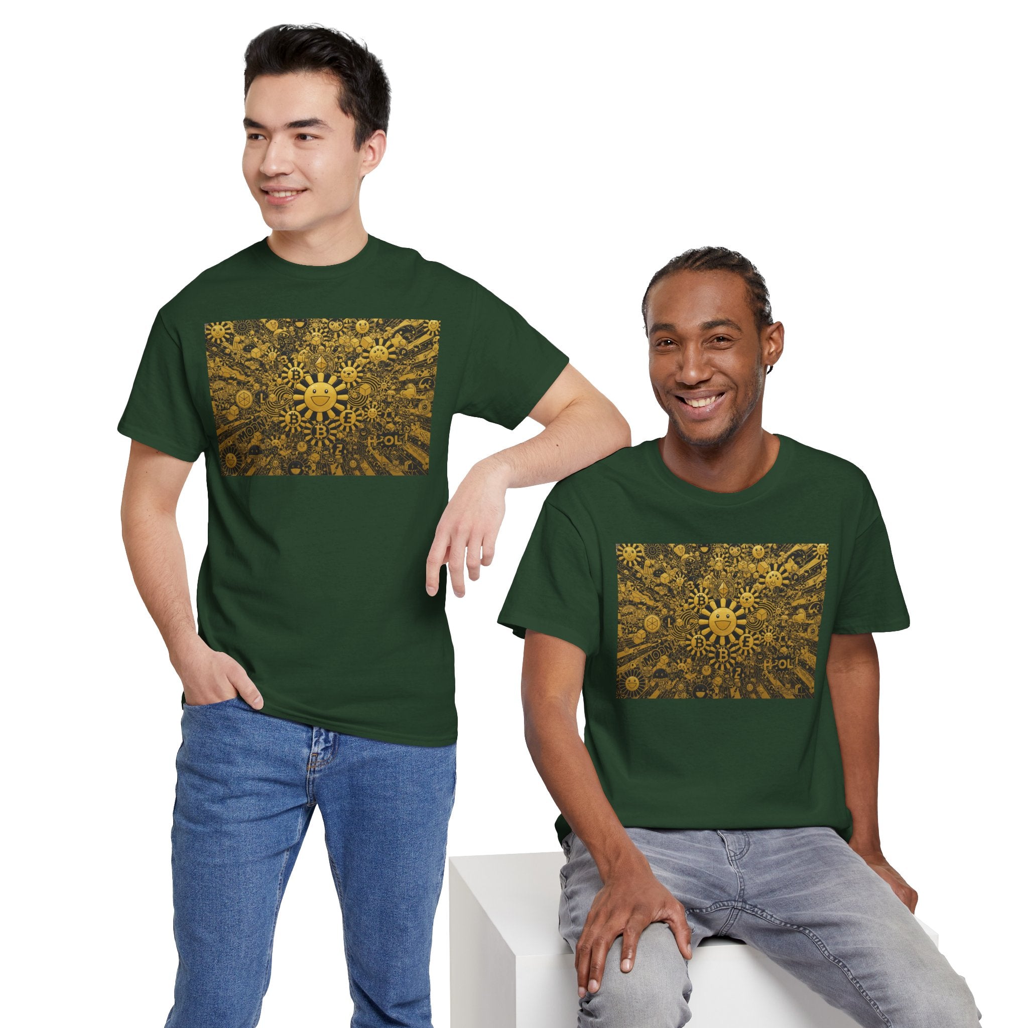 Sunflower Burst T‑Shirt — Golden Sunflower Pattern Tee