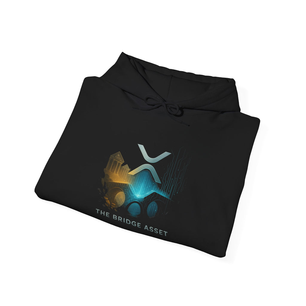 Bridge Asset Logo Hoodie — Minimal Crypto XRP Design