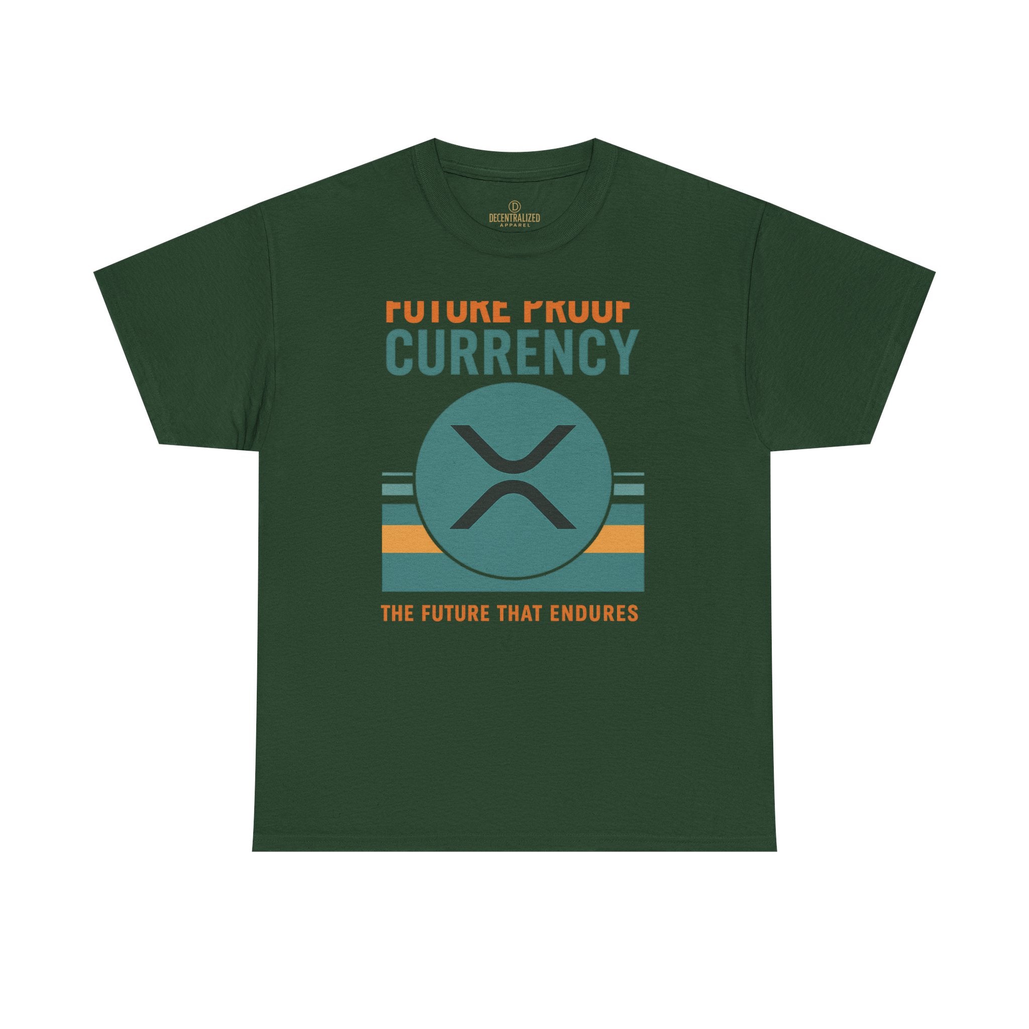RIPPLE XRP 'Future Proof Currency' Graphic Tee — Crypto Retro Logo Shirt