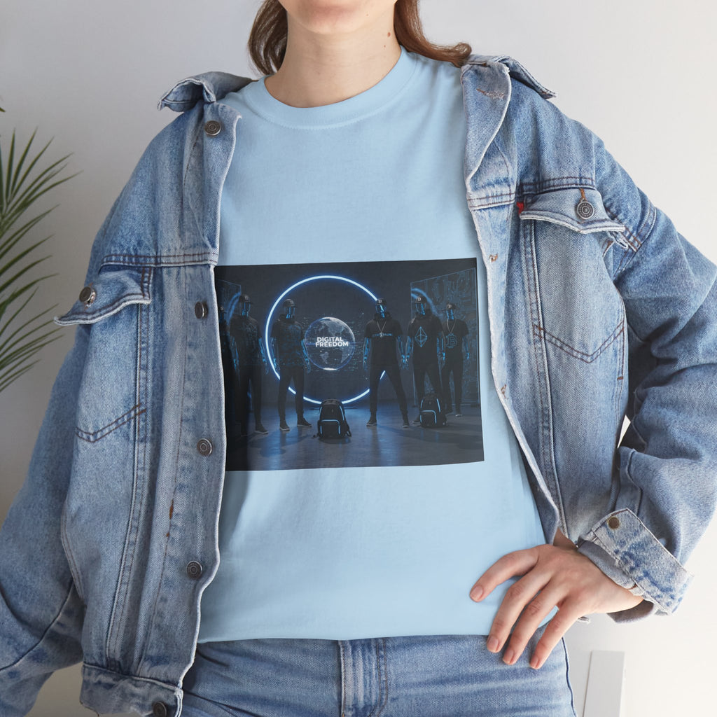 Sci‑Fi Portal Graphic Tee — Futuristic Neon Crew T-Shirt