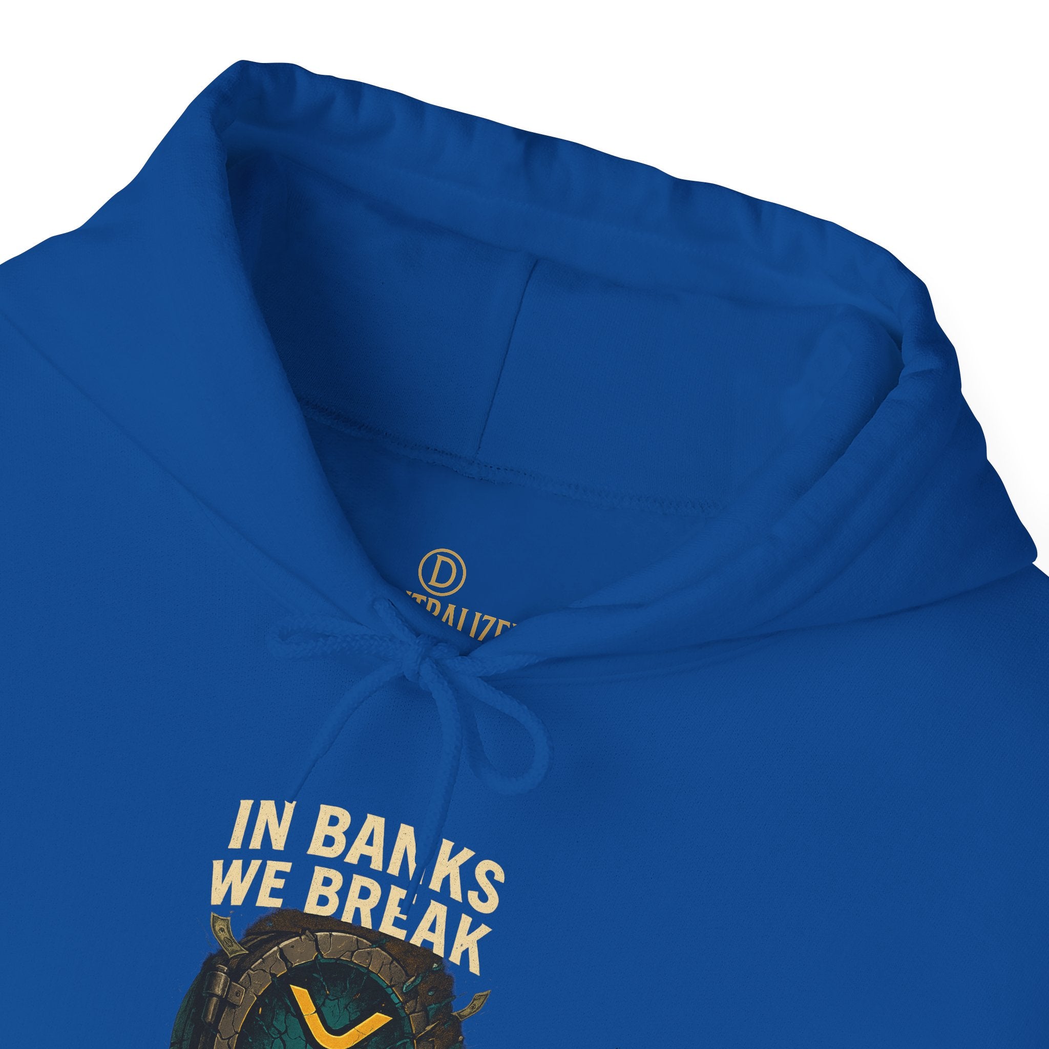 Hoodie — 'In Banks We Trust' Crest Pullover