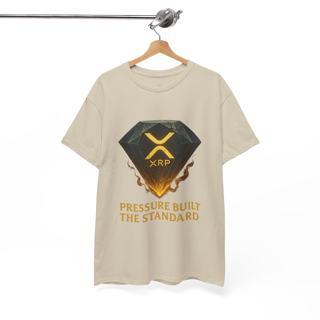 XRP Diamond Tee — "Pressure Built The Standard" Crypto Graphic T‑Shirt