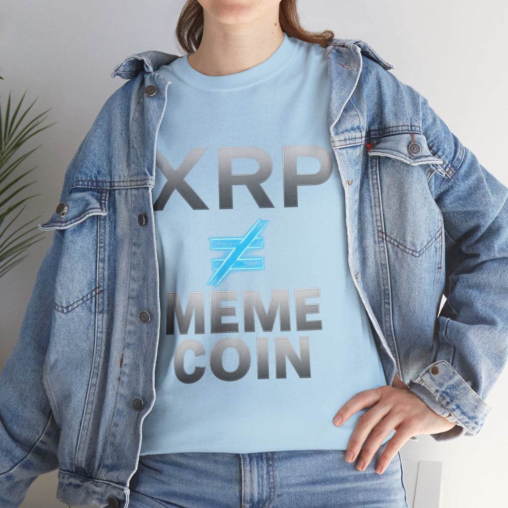 XRP ≠ Meme Coin T-Shirt — Crypto Investor Statement Tee