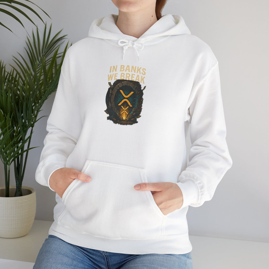 Hoodie — 'In Banks We Trust' Crest Pullover