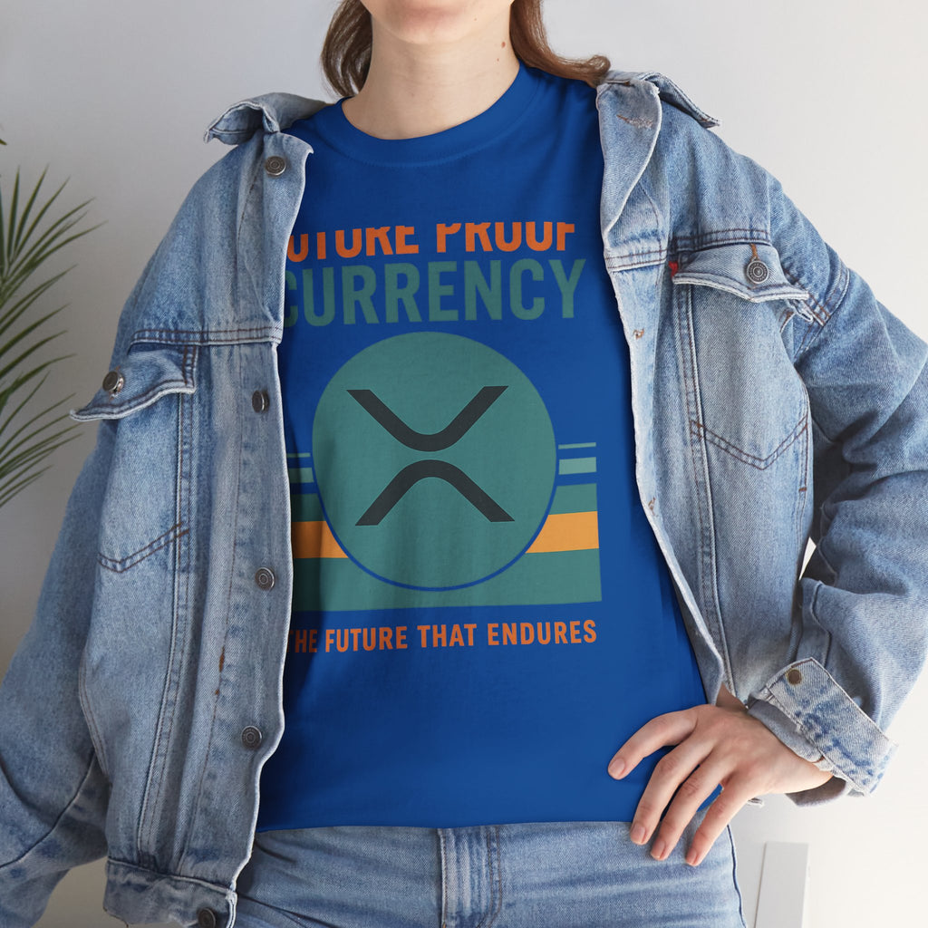 RIPPLE XRP 'Future Proof Currency' Graphic Tee — Crypto Retro Logo Shirt