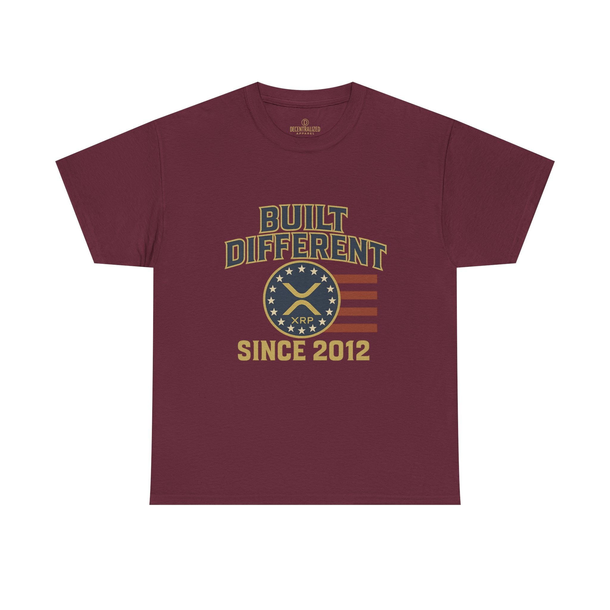 Built Different Since 2012 T-Shirt — American Flag Vintage Crew Tee