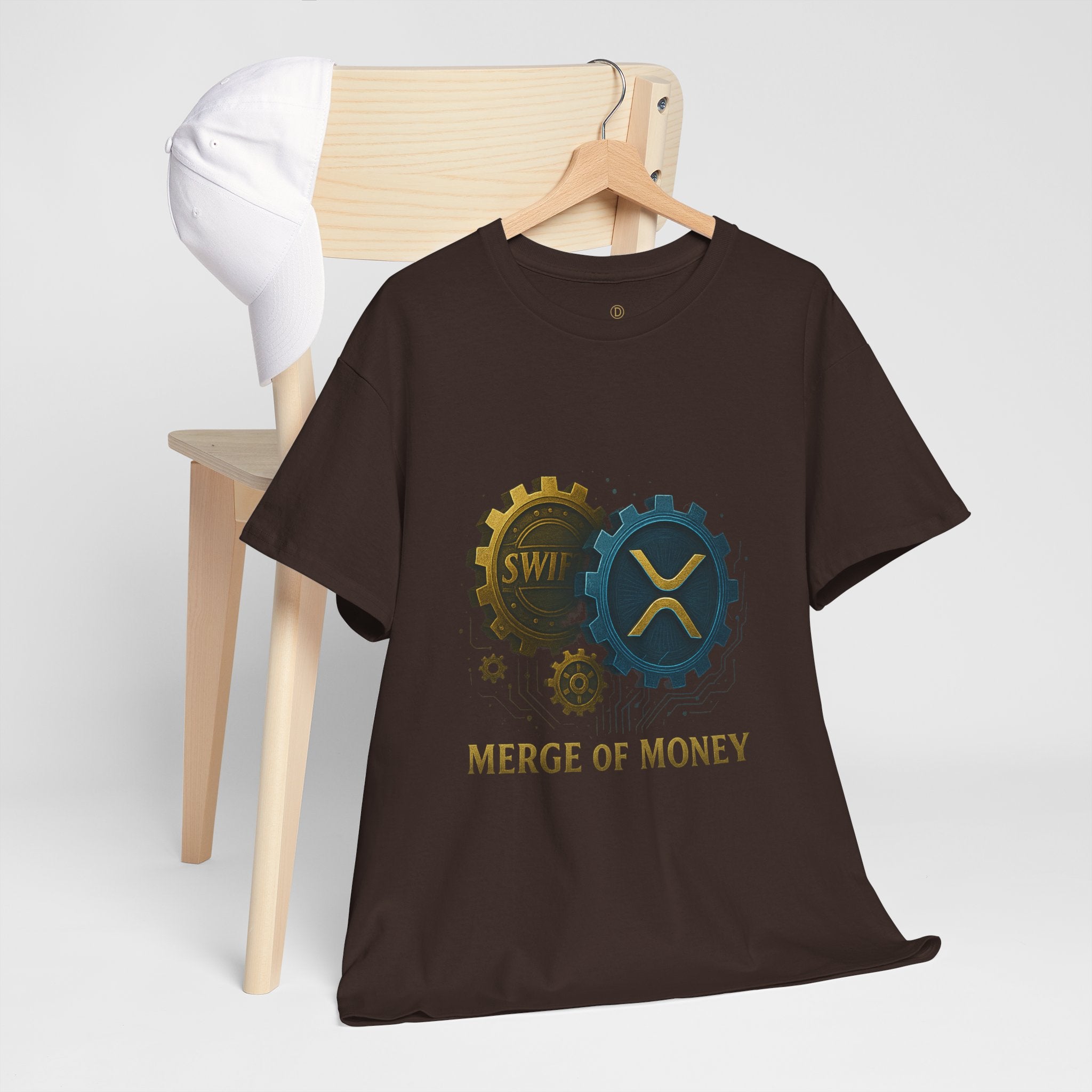Merge of Money Tee - Cryptocurrency Gears XRP & SWI Crypto T-Shirt