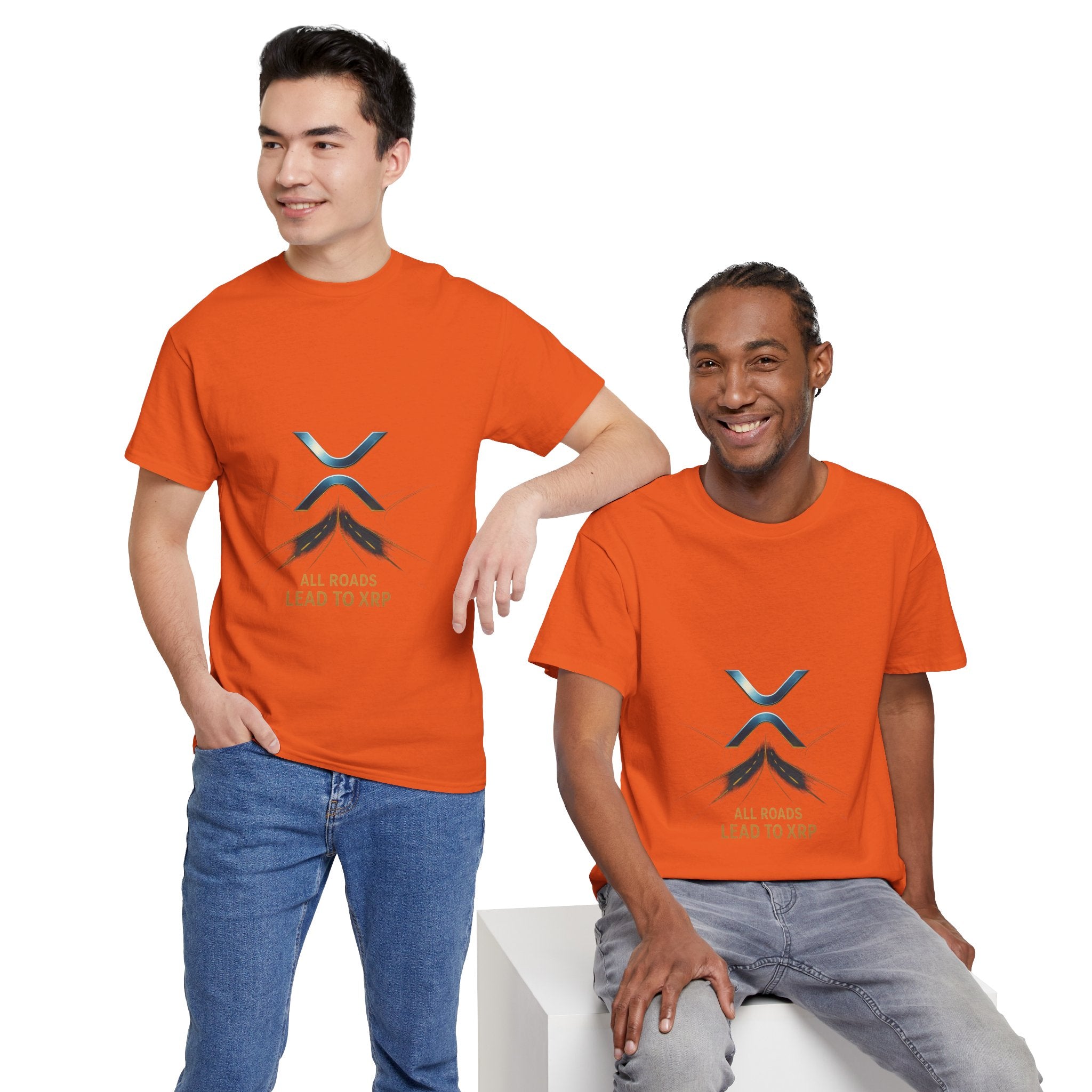 All Roads Lead to XRP T-Shirt — Crypto Ripple Logo Tee