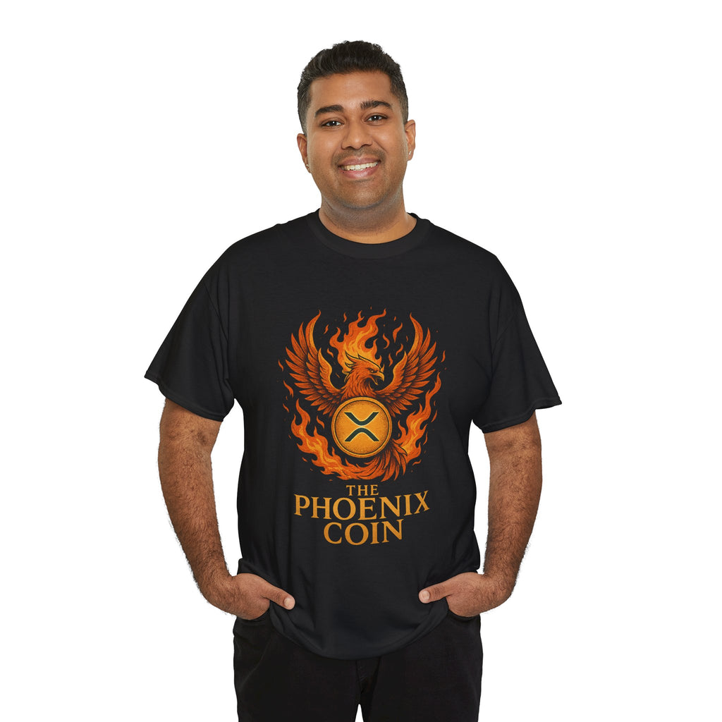 Phoenix Coin T‑Shirt — Fiery Phoenix Crypto Logo Tee
