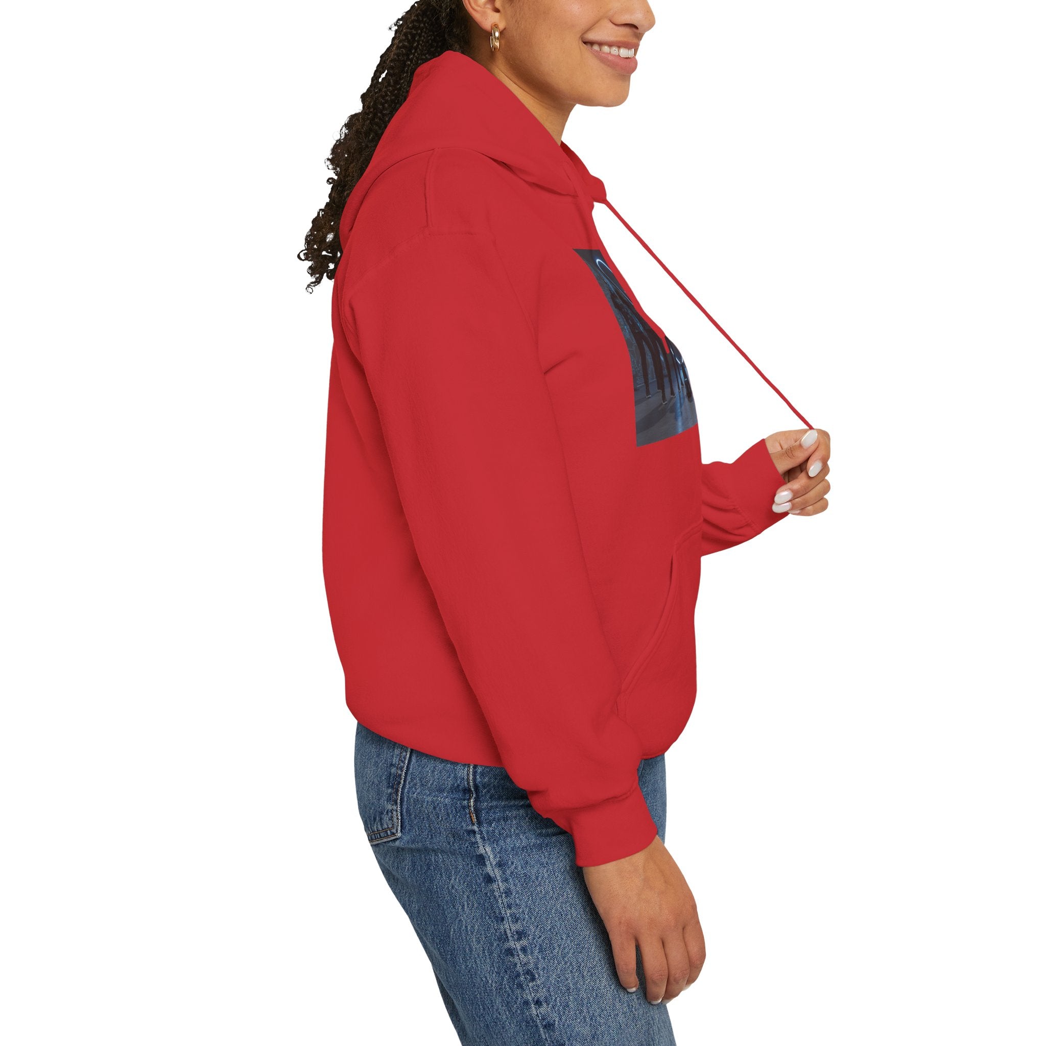Futuristic Neon Portal Hoodie – Cyberpunk Sci‑Fi Crew Graphic Sweatshirt