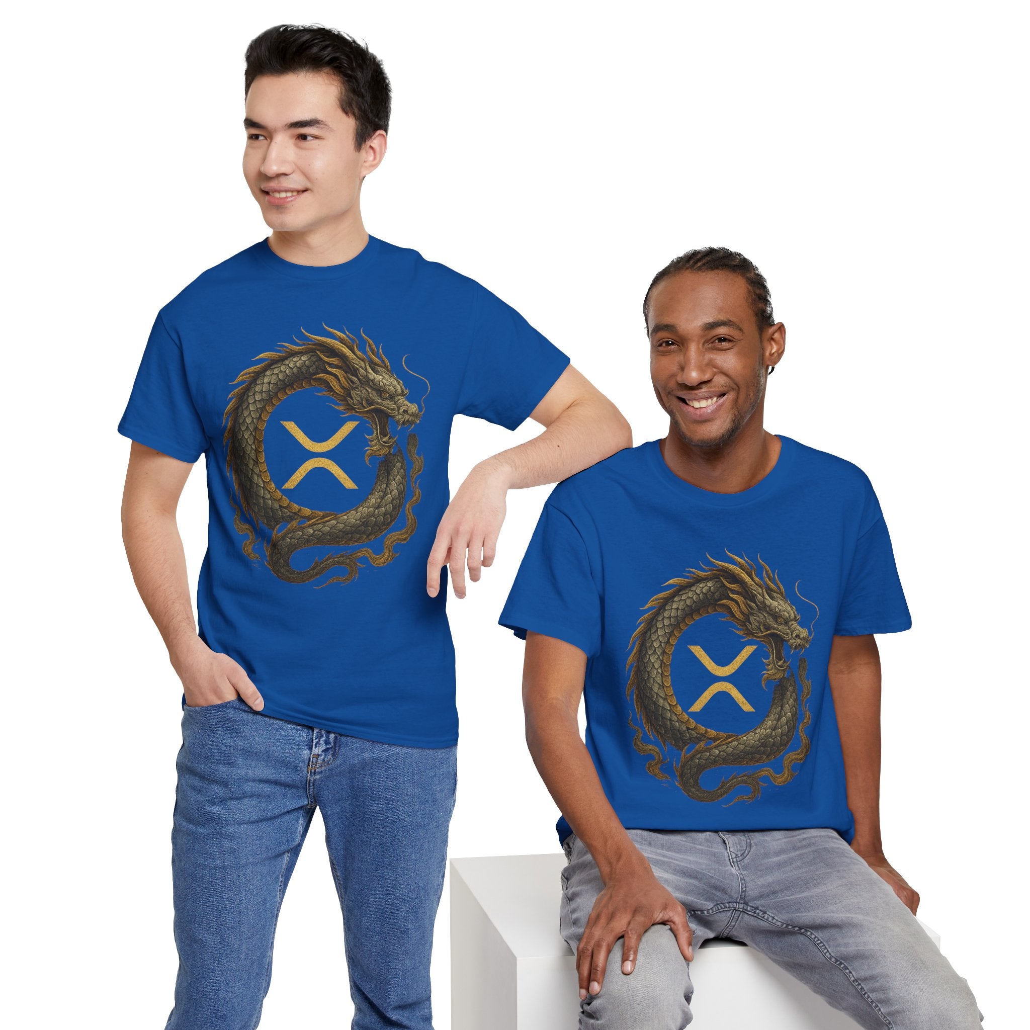 Dragon XRP Logo T-Shirt — Crypto XRP Circle Dragon Graphic Tee