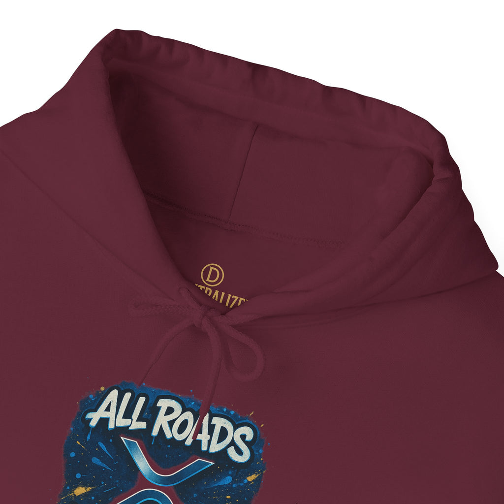 All Roads Lead to XRP Hoodie – Crypto Ripple Logo Sweatshirt