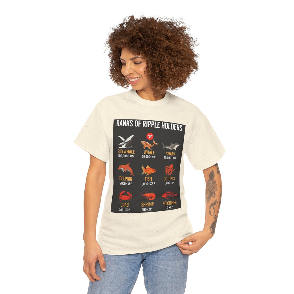 Crypto Ranks T-Shirt – "Ranks of Ripple Holders" Illustrated Guide
