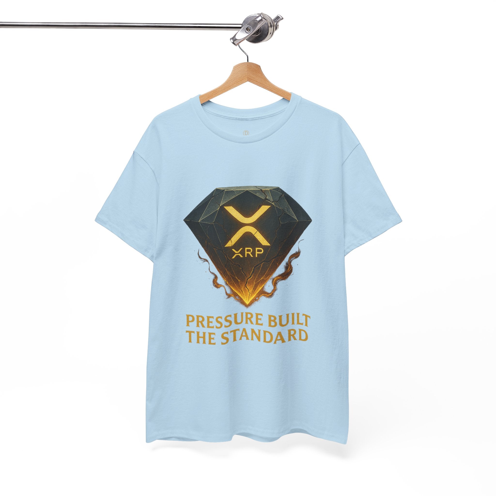 XRP Diamond Tee — "Pressure Built The Standard" Crypto Graphic T‑Shirt