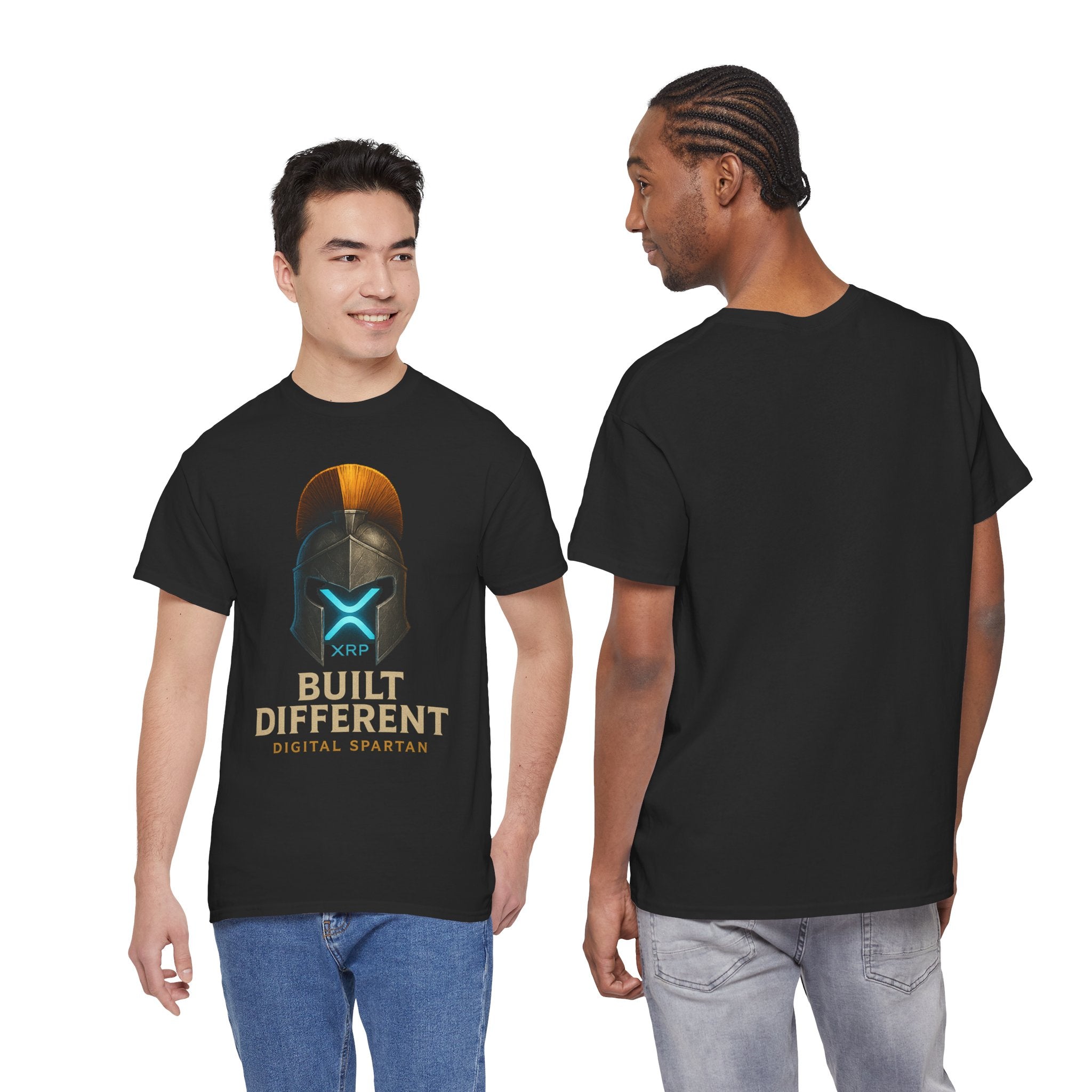 Built Different Spartan Tee — Digital Spartan XRP Crypto T-Shirt