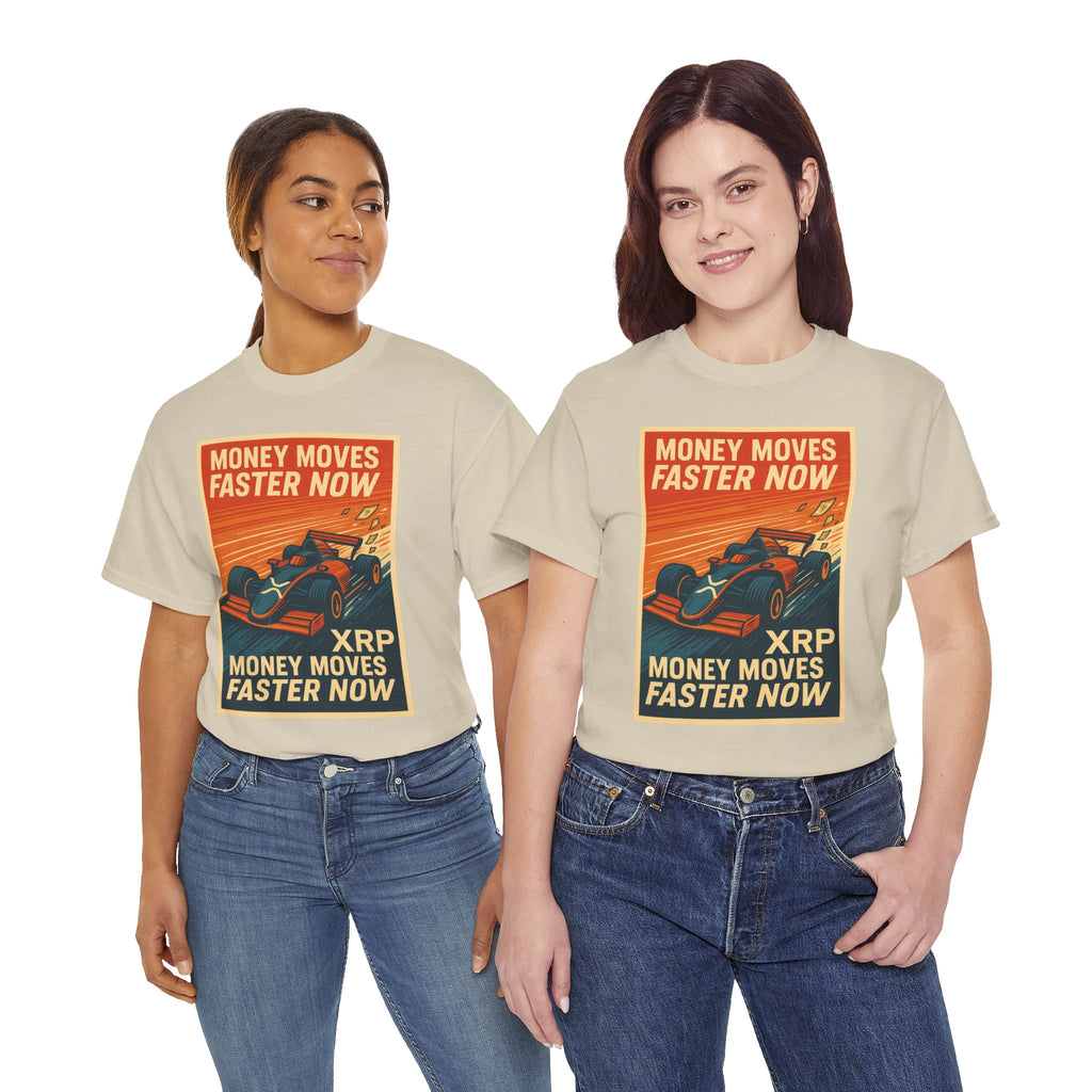 XRP 'Money Moves Faster Now' Racing Tee — Crypto Enthusiast T-Shirt