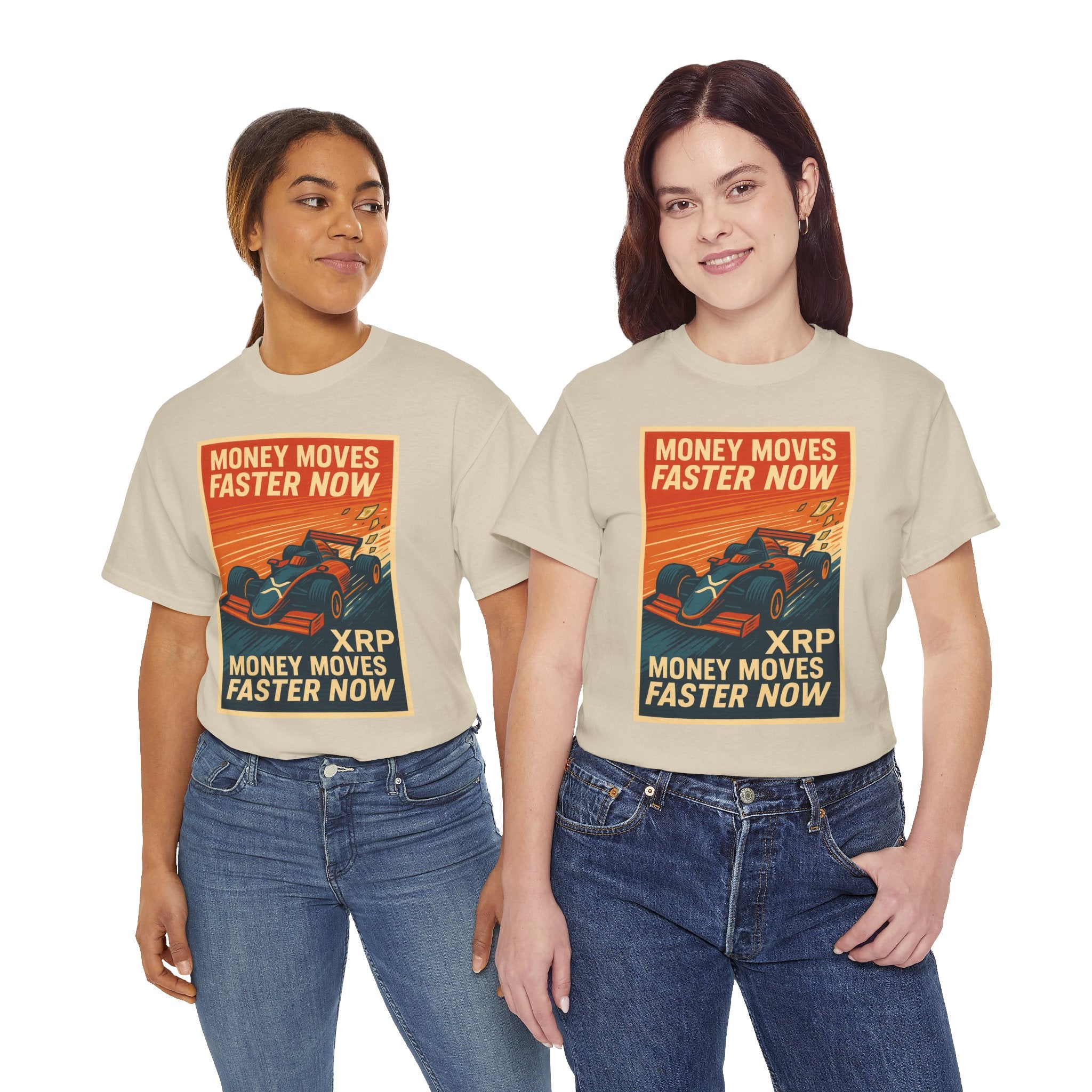 XRP 'Money Moves Faster Now' Racing Tee — Crypto Enthusiast T-Shirt