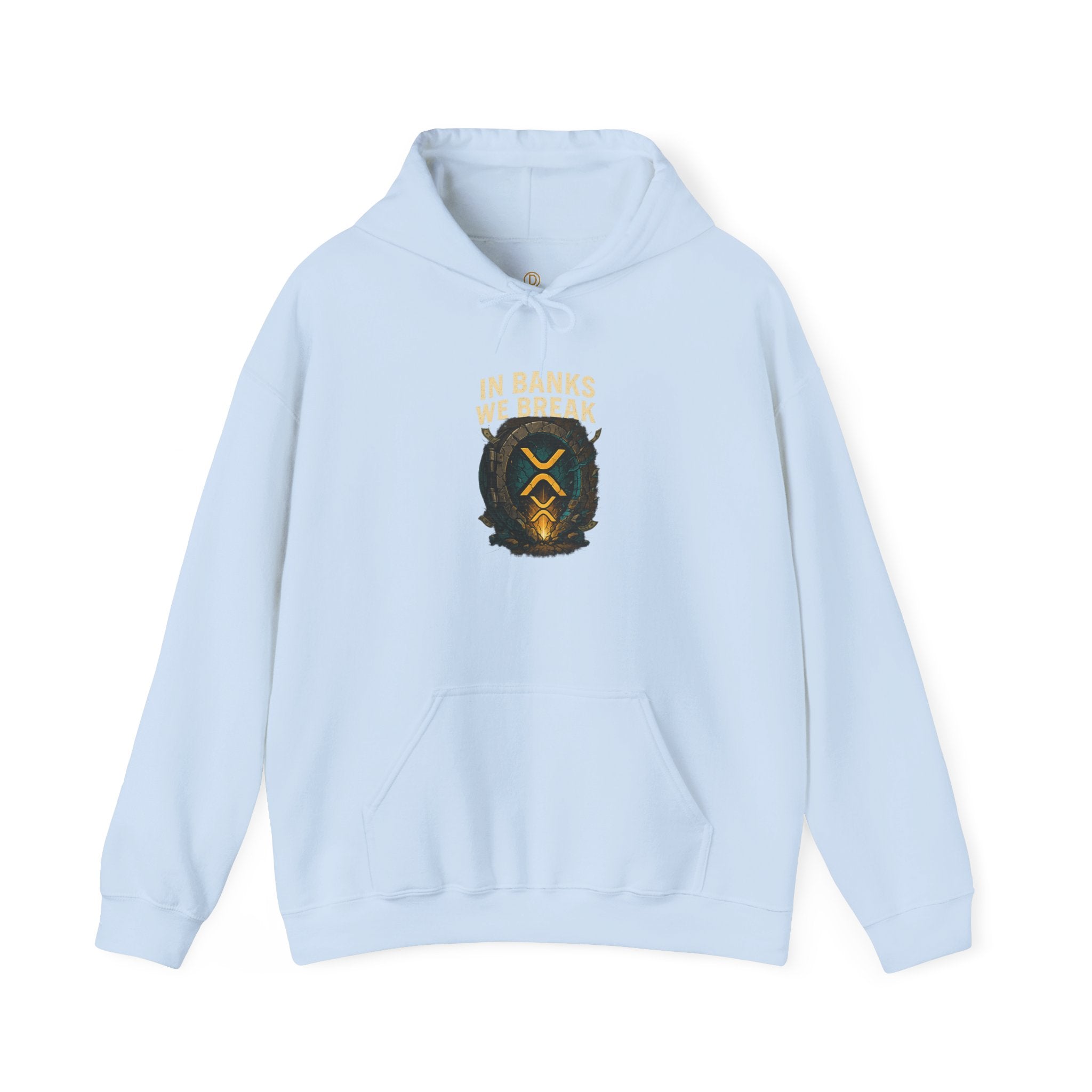Hoodie — 'In Banks We Trust' Crest Pullover