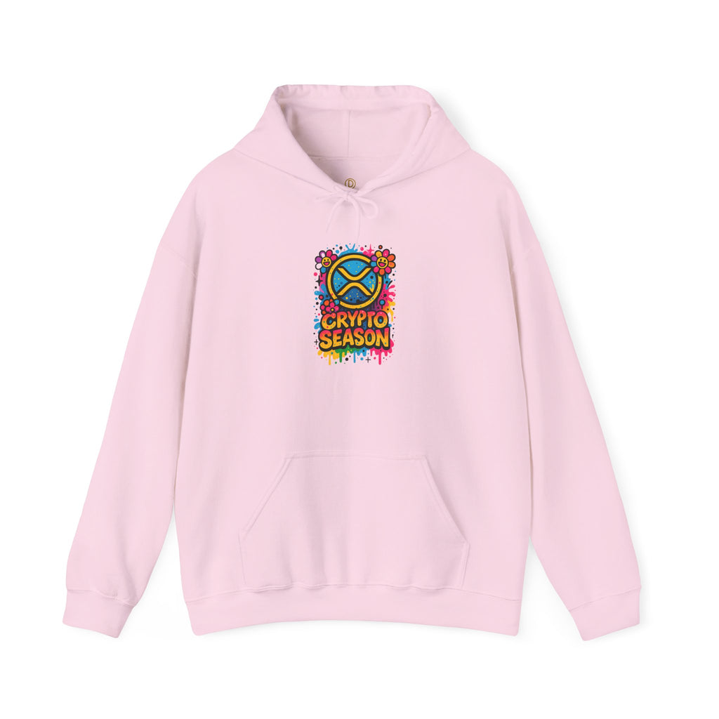 Crypto Season Hoodie - Colorful Ripple X Logo Streetwear