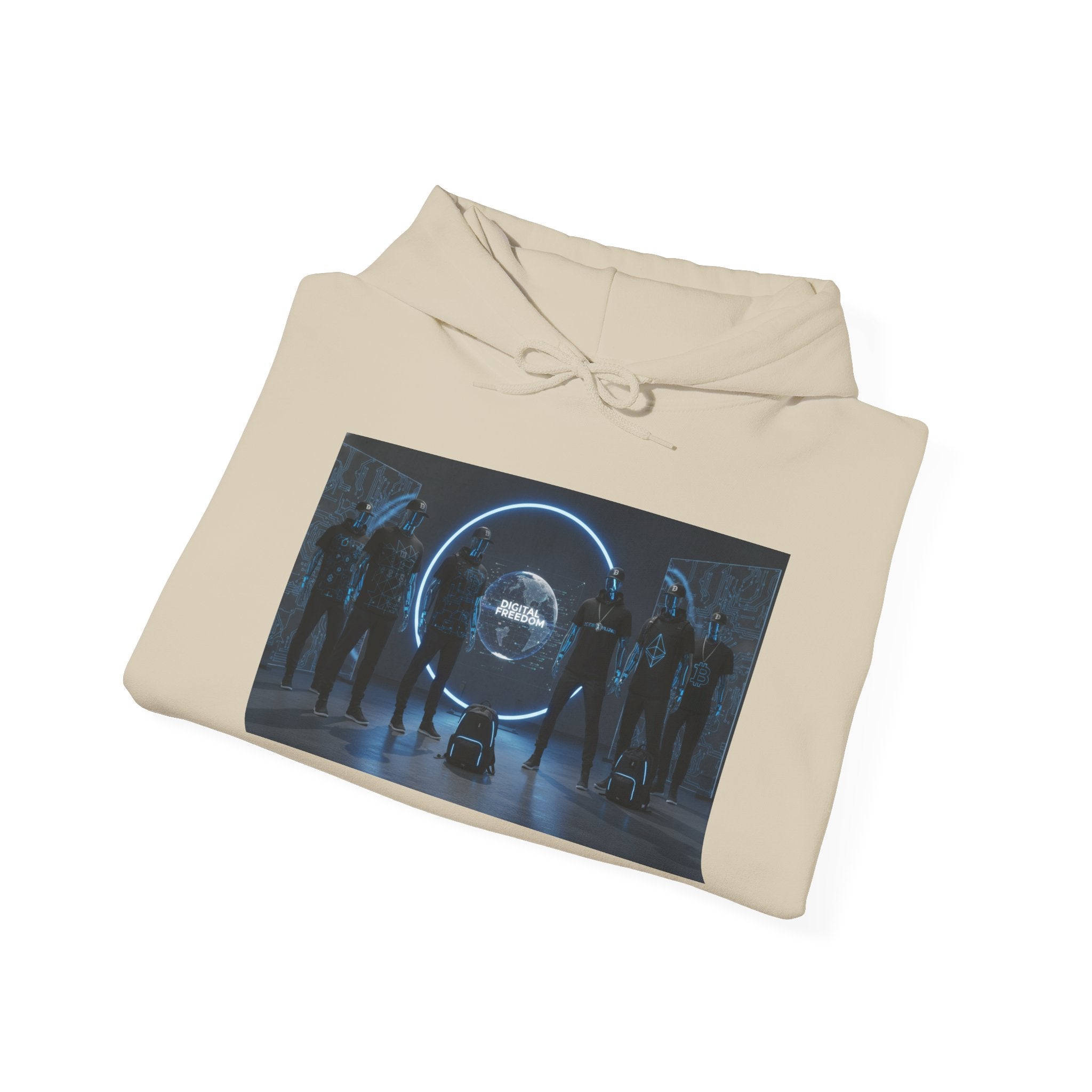 Futuristic Neon Portal Hoodie – Cyberpunk Sci‑Fi Crew Graphic Sweatshirt