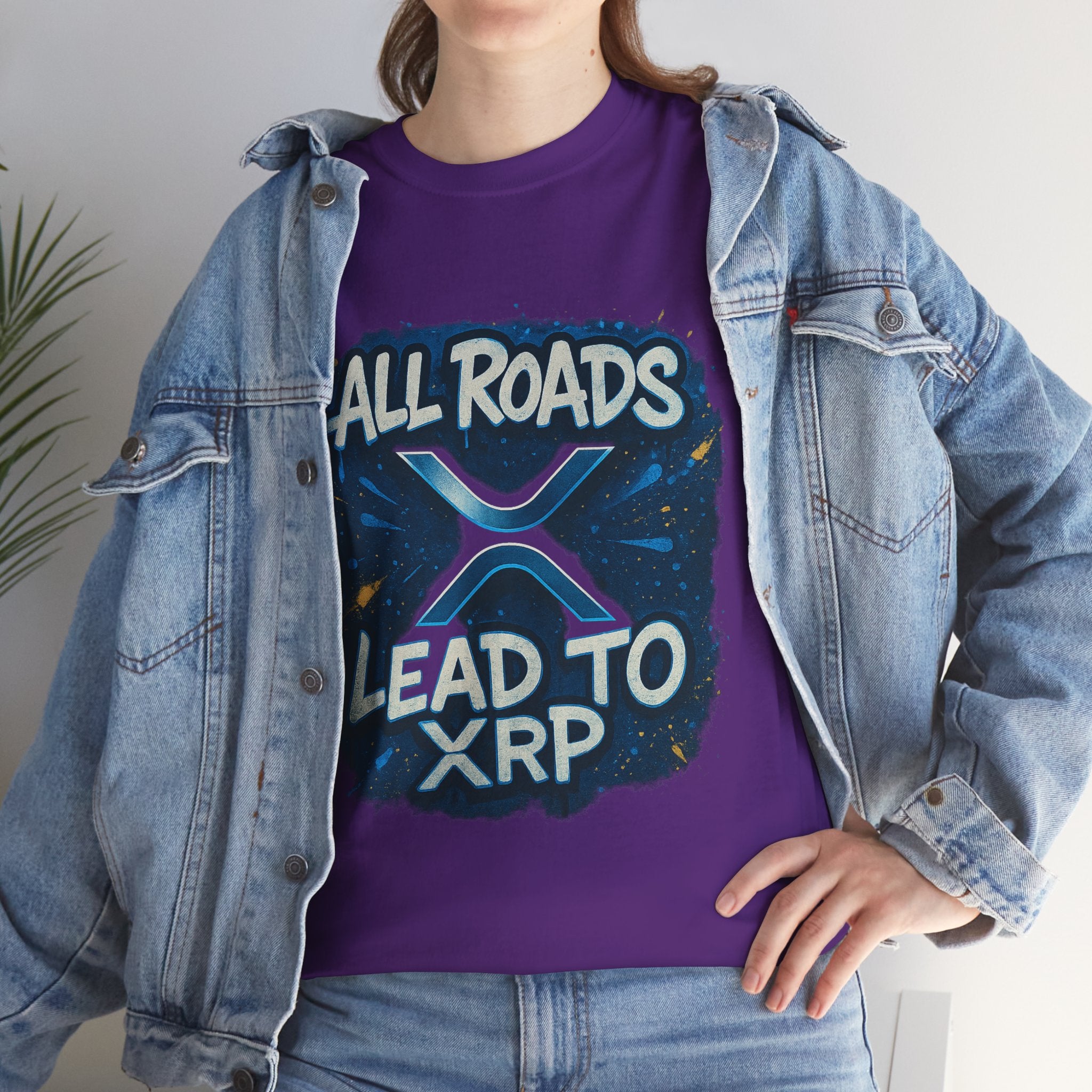 XRP Crypto T-Shirt — "All Roads Lead to XRP" Graphic Tee