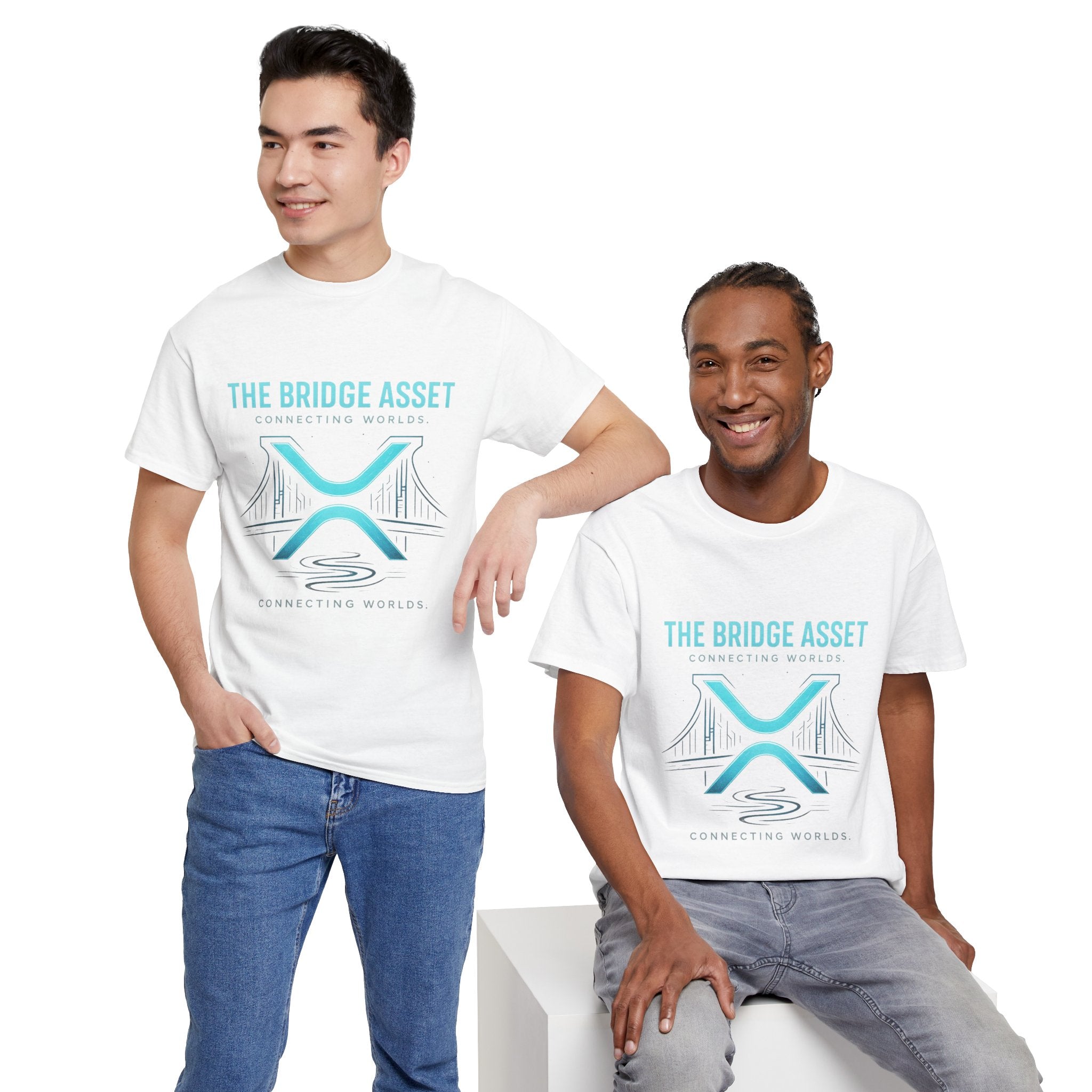 The Bridge Asset Tee – 'Connecting Worlds' Crypto Ripple X Logo T-Shirt