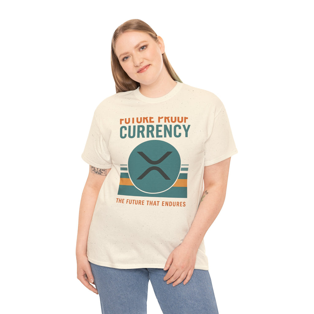 RIPPLE XRP 'Future Proof Currency' Graphic Tee — Crypto Retro Logo Shirt