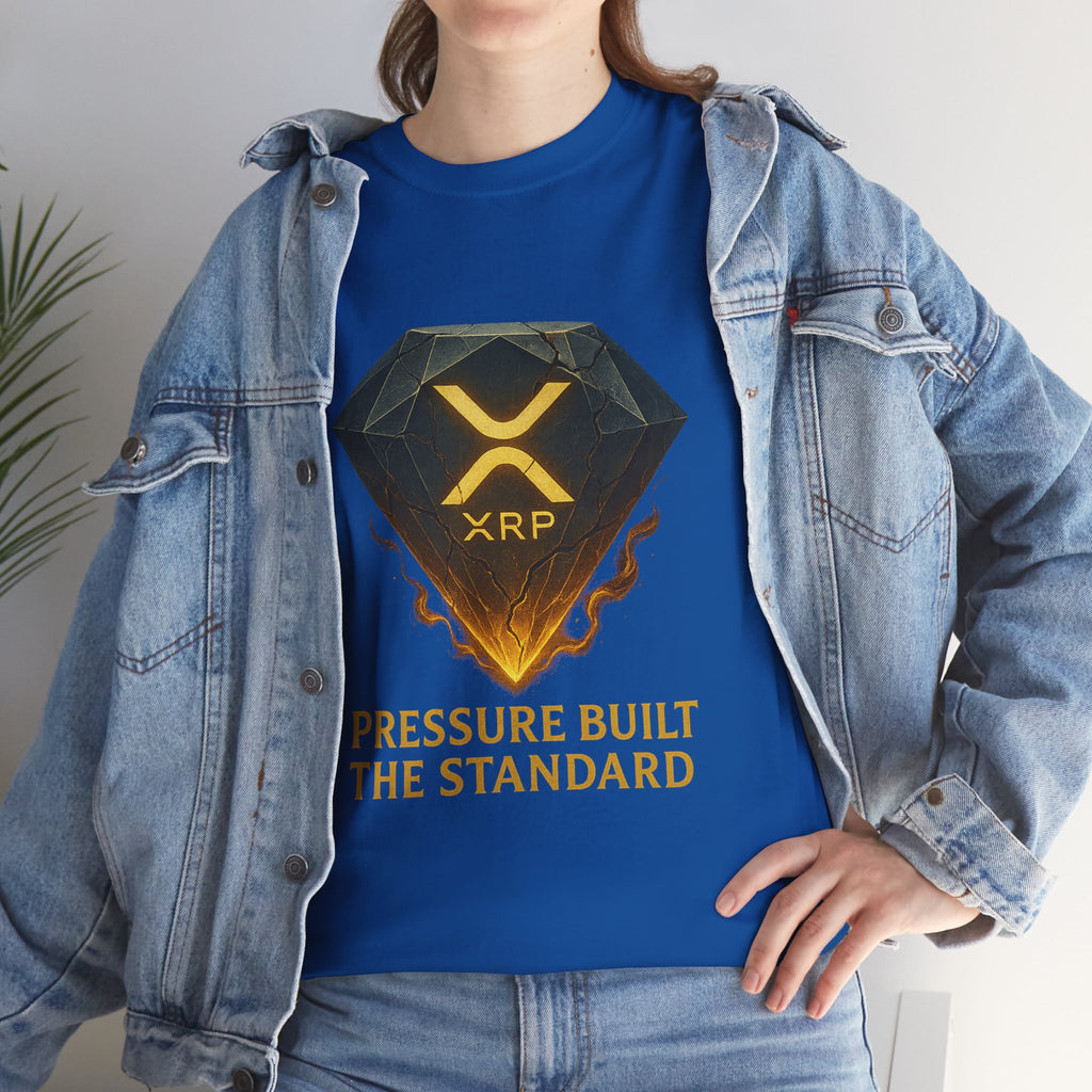 XRP Diamond Tee — "Pressure Built The Standard" Crypto Graphic T‑Shirt