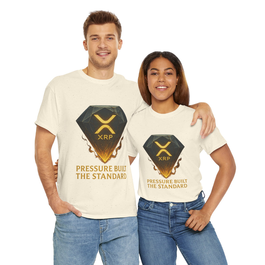 XRP Diamond Tee — "Pressure Built The Standard" Crypto Graphic T‑Shirt