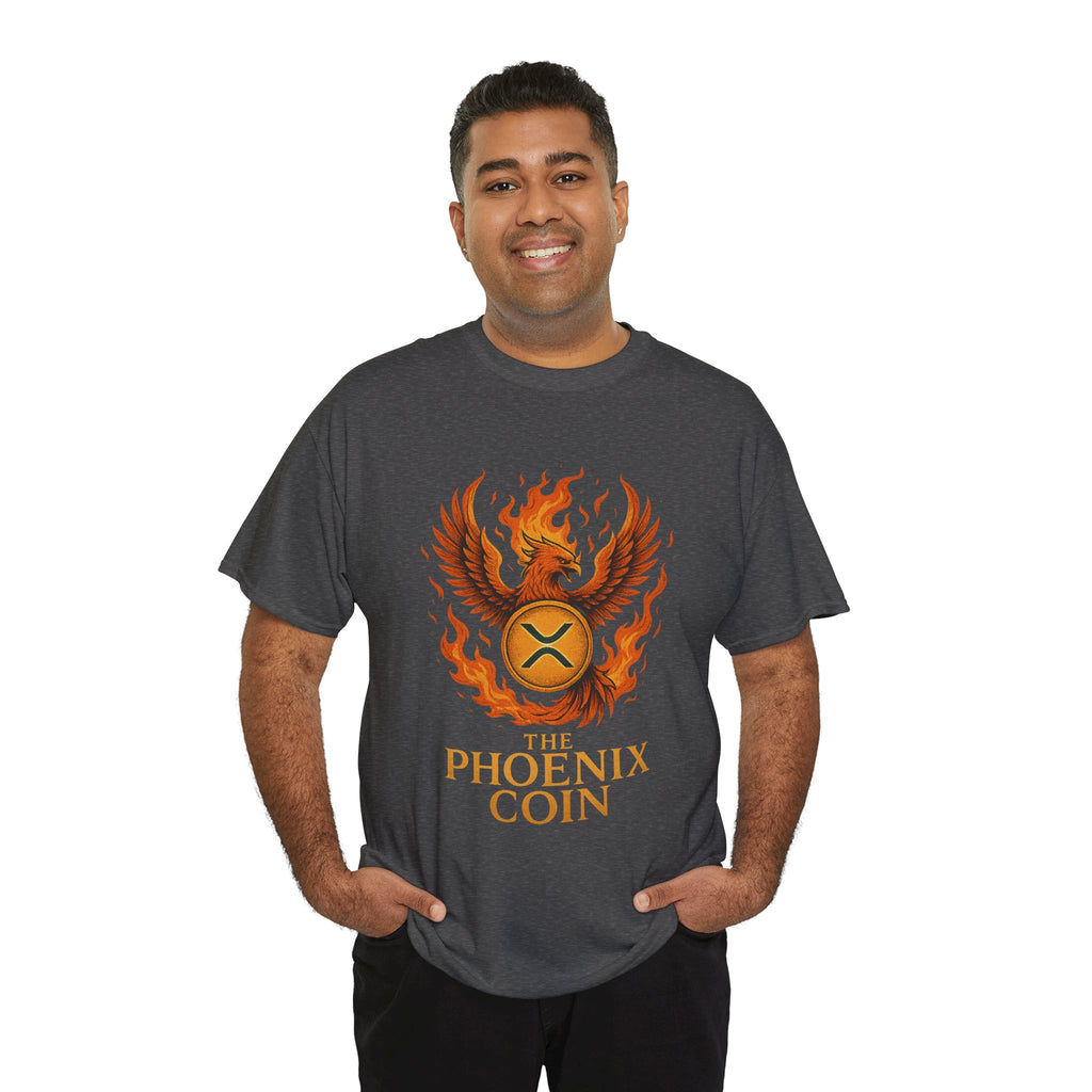 Phoenix Coin T‑Shirt — Fiery Phoenix Crypto Logo Tee