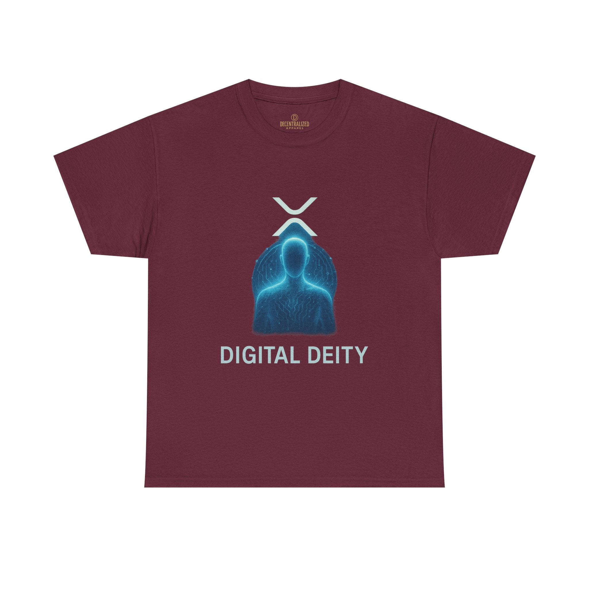 Digital Deity T‑Shirt — Futuristic Neon Tech Hoodie Tee