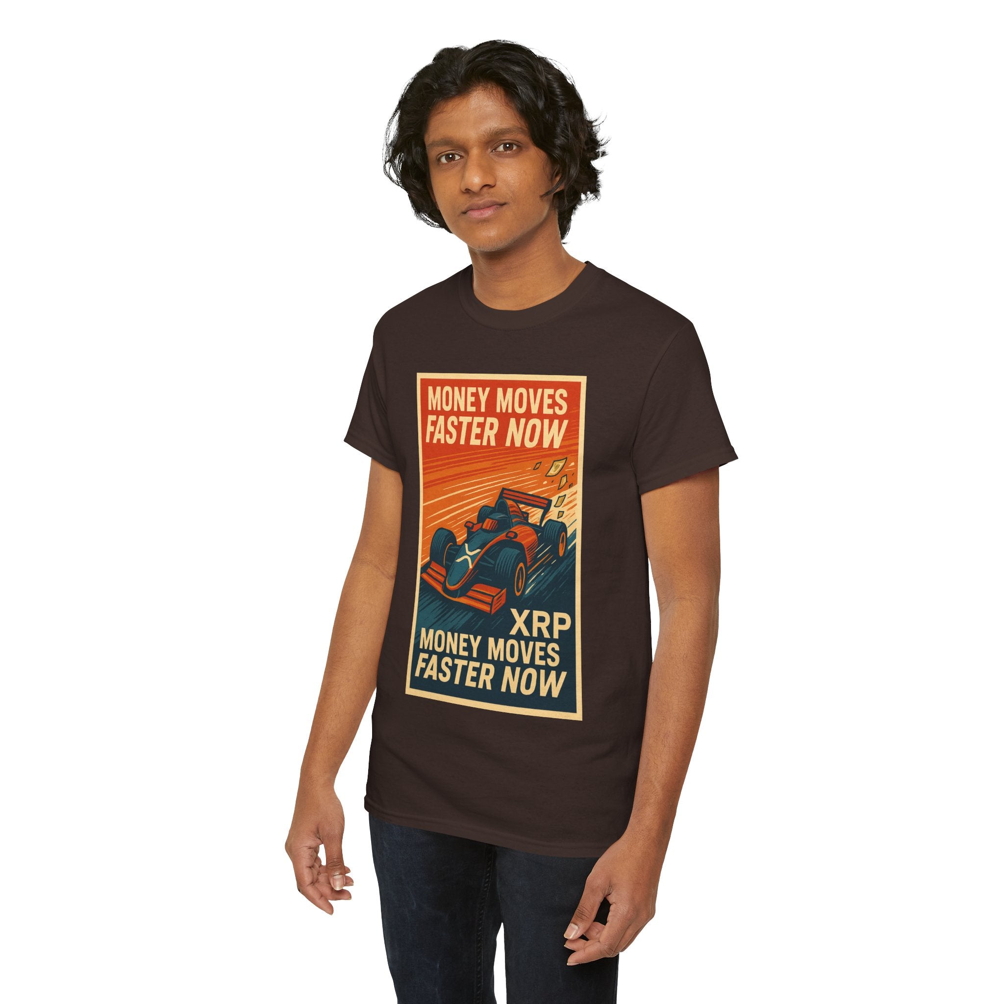 XRP 'Money Moves Faster Now' Racing Tee — Crypto Enthusiast T-Shirt