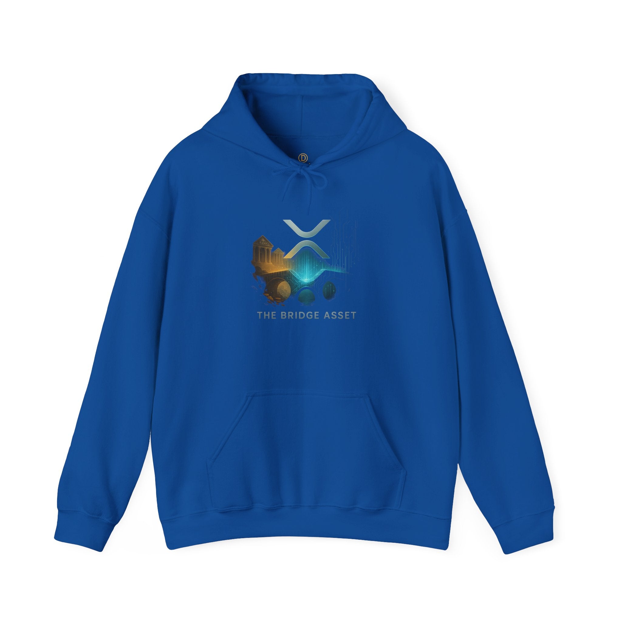 Bridge Asset Logo Hoodie — Minimal Crypto XRP Design