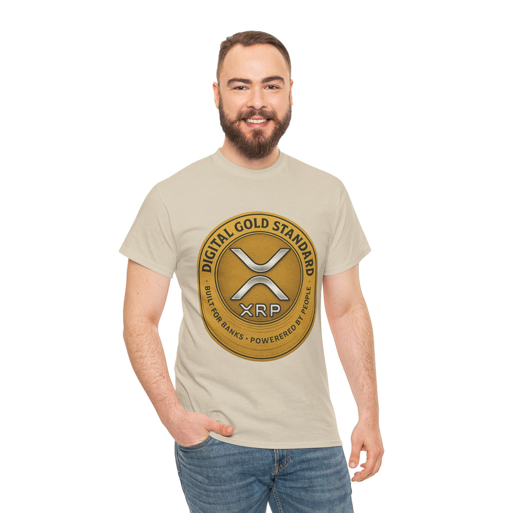 XRP Digital Gold Tee – Cryptocurrency Logo Shirt