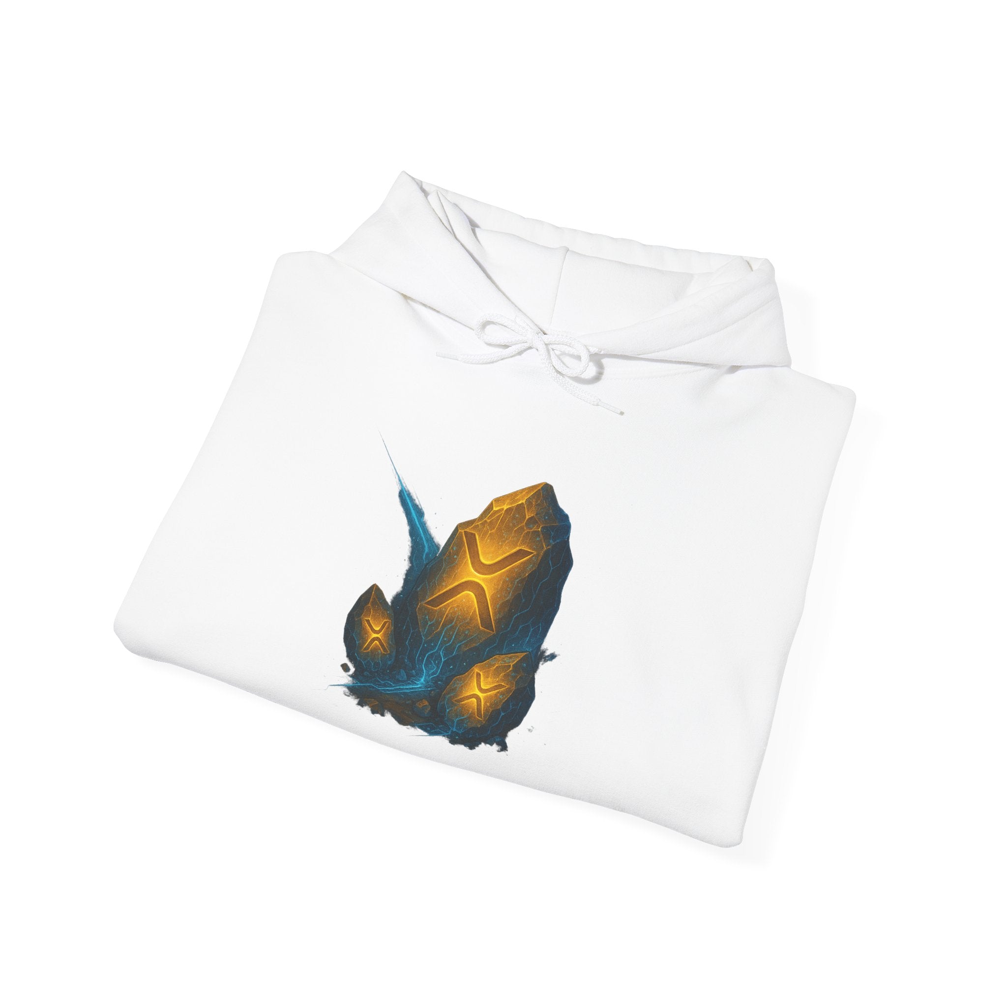 Rune Stone Hoodie — Glowing Mystic Rock Graphic Hooded Sweatshirt
