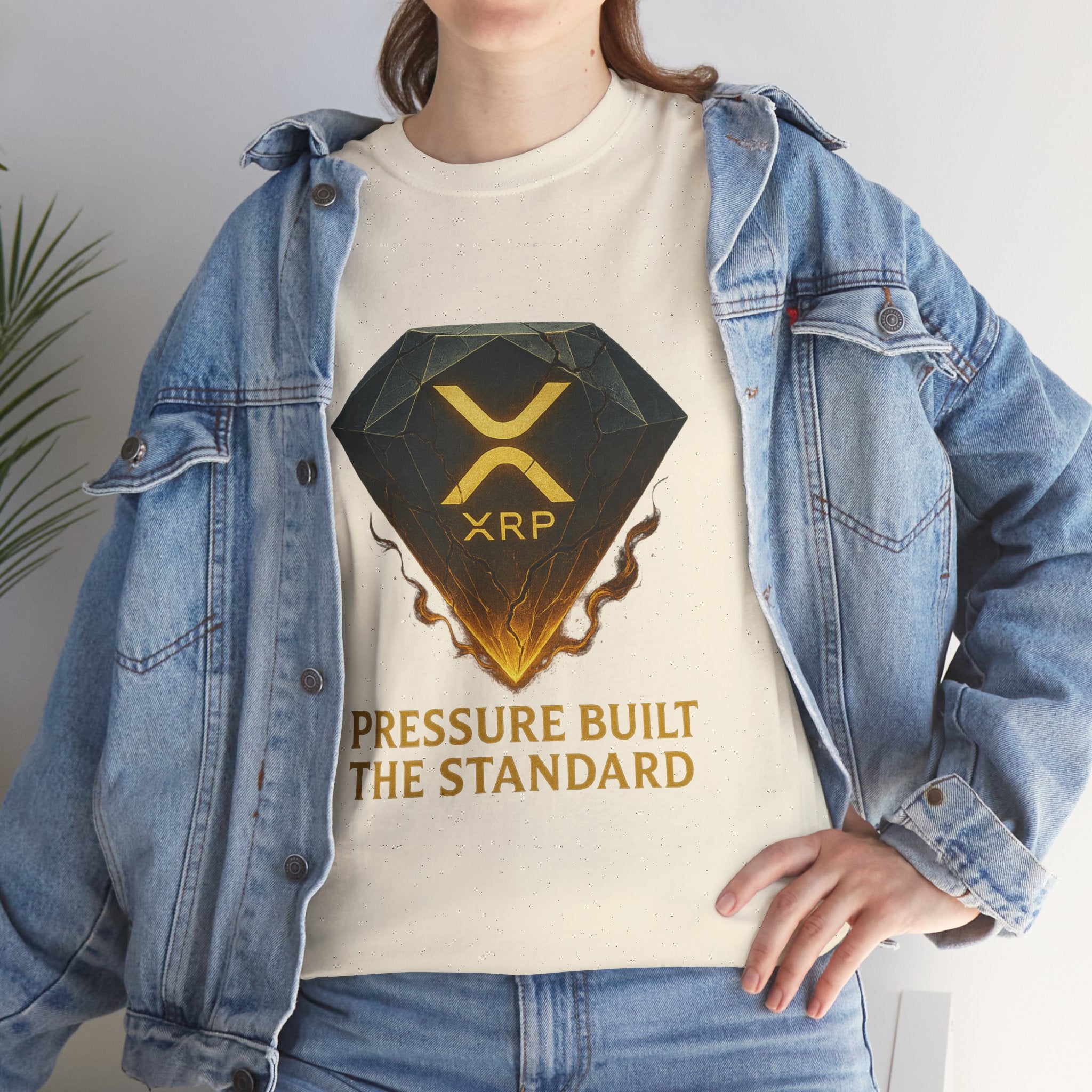 XRP Diamond Tee — "Pressure Built The Standard" Crypto Graphic T‑Shirt