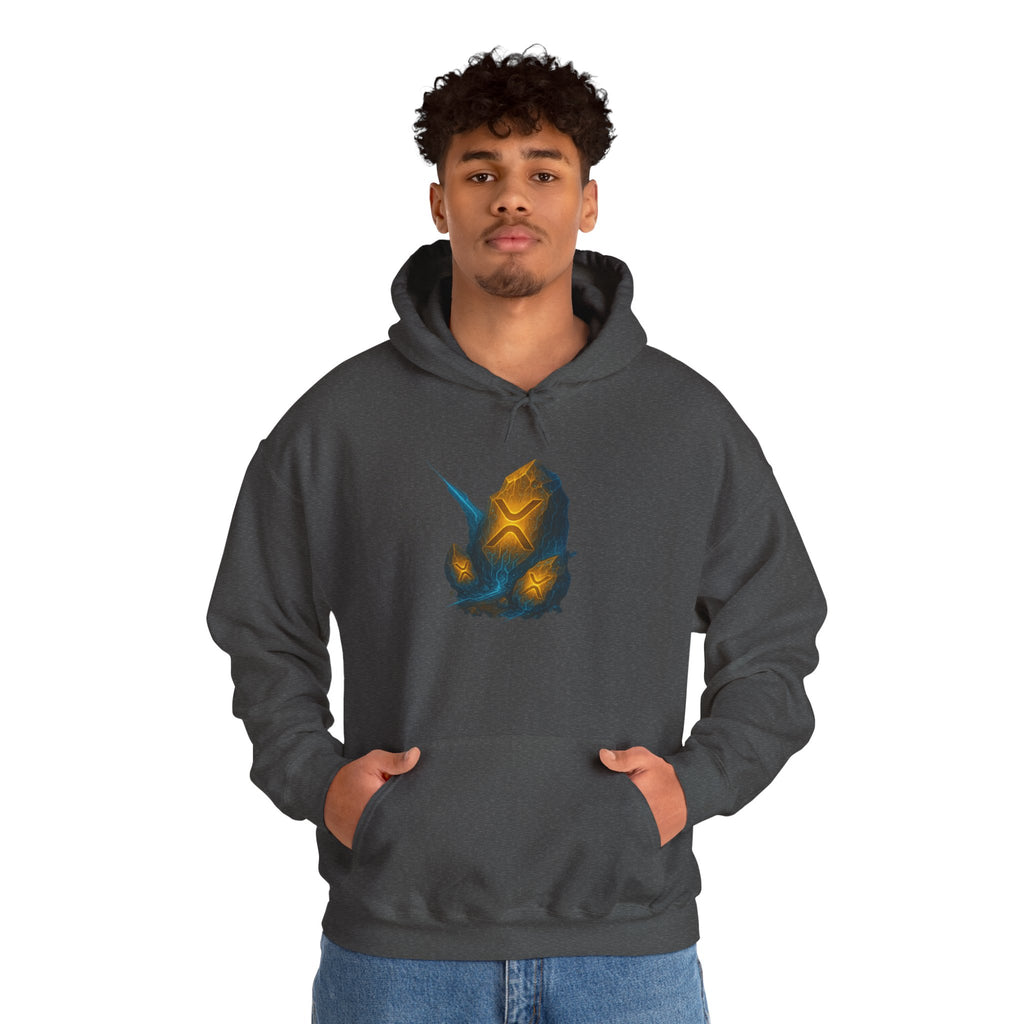 Rune Stone Hoodie — Glowing Mystic Rock Graphic Hooded Sweatshirt