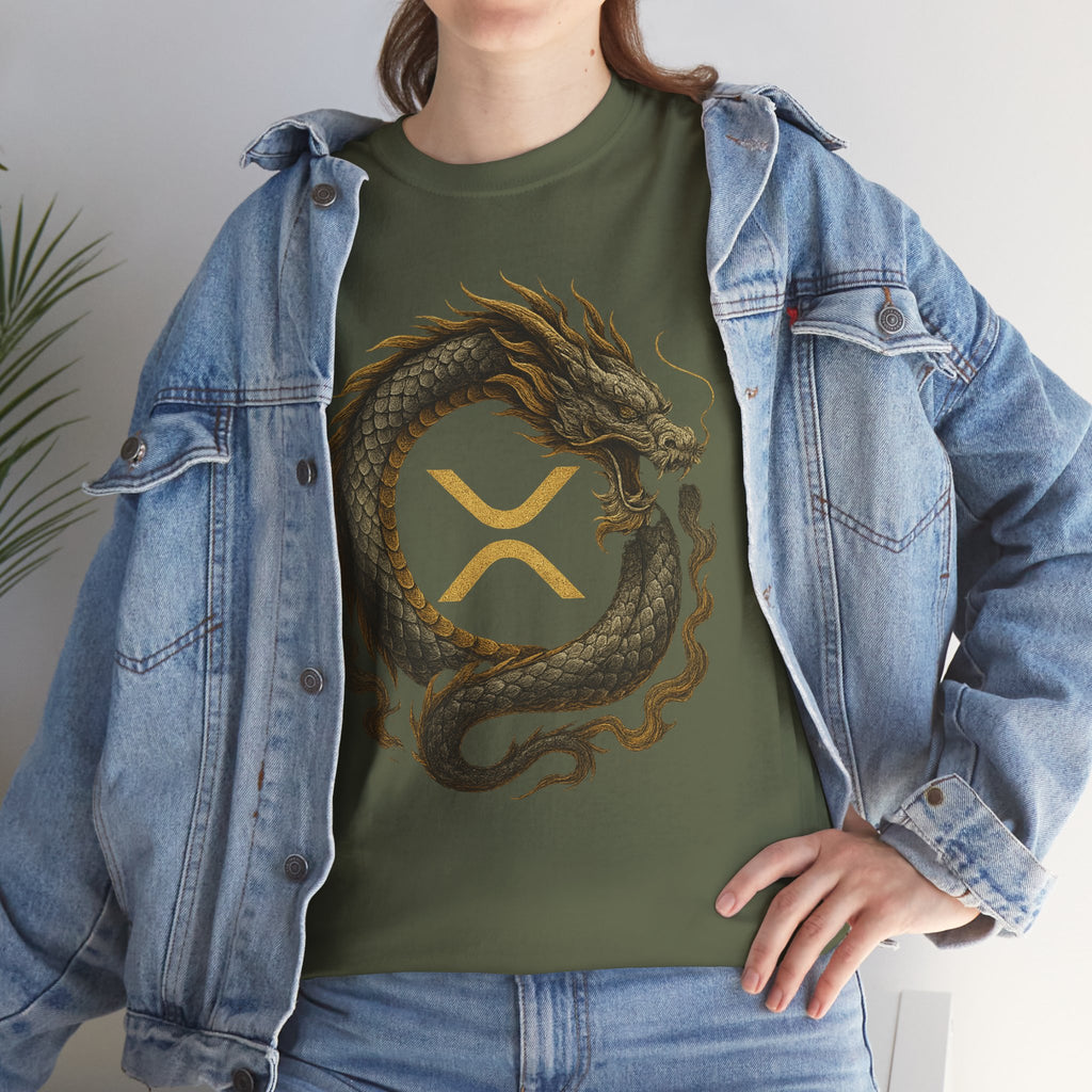 Dragon XRP Logo T-Shirt — Crypto XRP Circle Dragon Graphic Tee