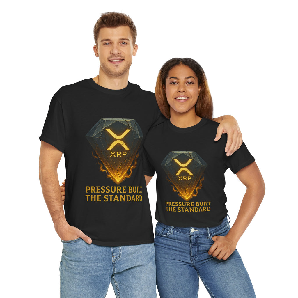 XRP Diamond Tee — "Pressure Built The Standard" Crypto Graphic T‑Shirt