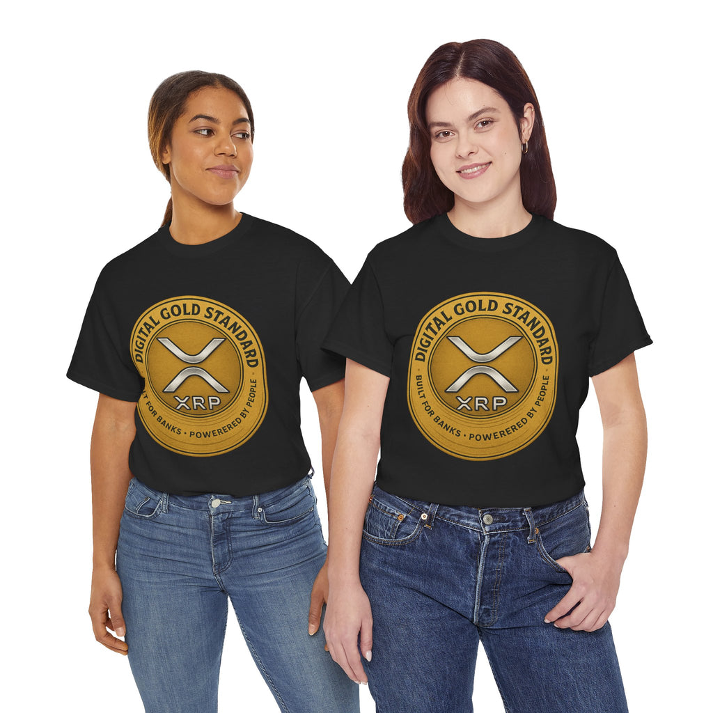 XRP Digital Gold Tee – Cryptocurrency Logo Shirt