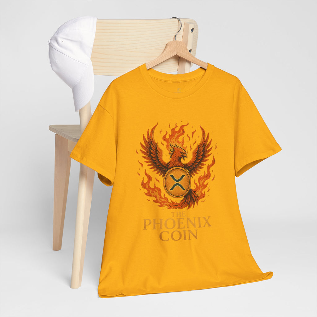 Phoenix Coin T‑Shirt — Fiery Phoenix Crypto Logo Tee