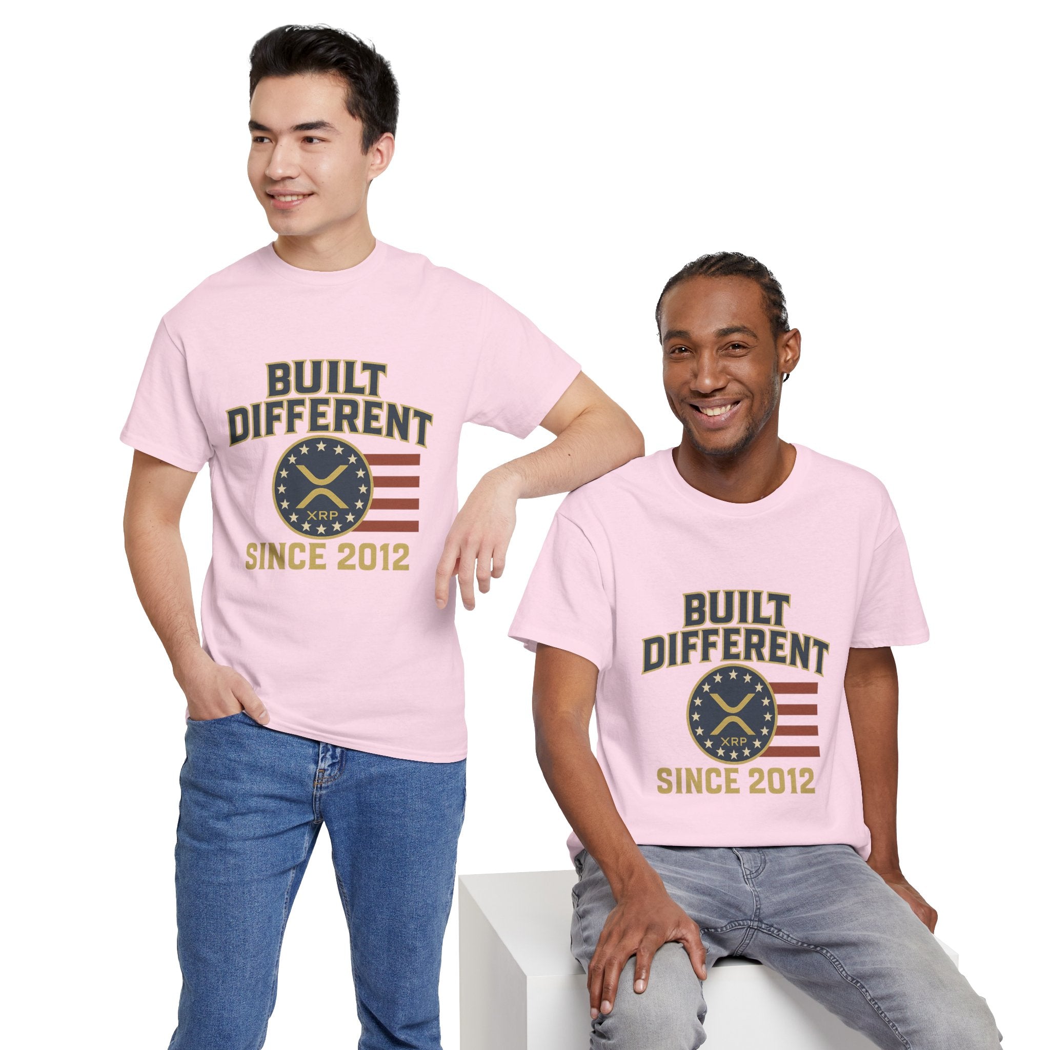Built Different Since 2012 T-Shirt — American Flag Vintage Crew Tee