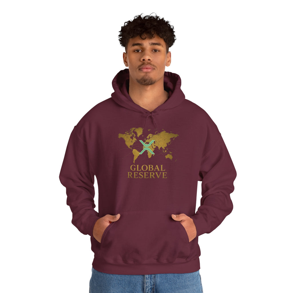 Global Reserve Hoodie — World Map Logo Pullover