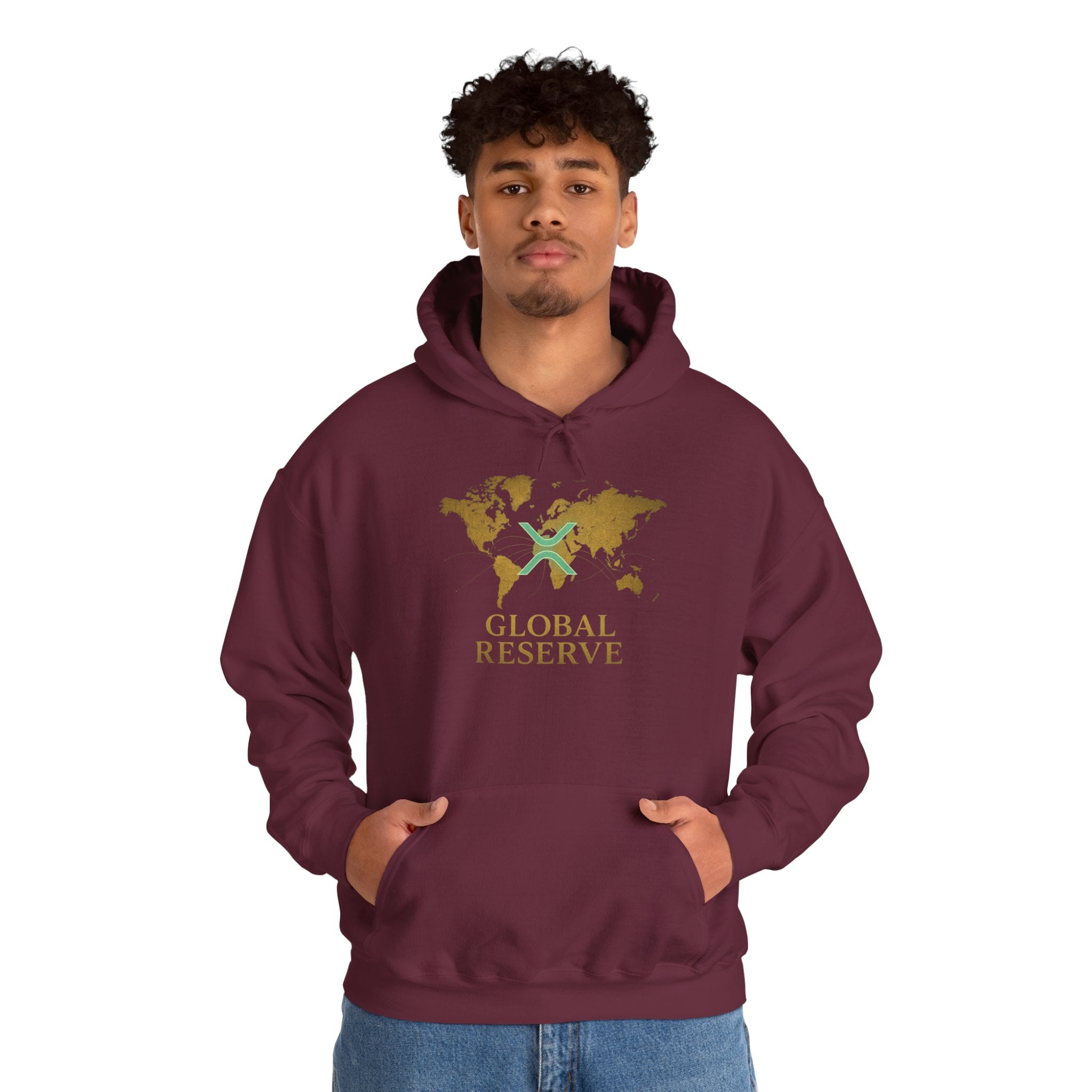 Global Reserve Hoodie — World Map Logo Pullover