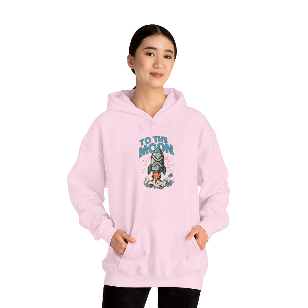 Hoodie — 'To The Moon' Rocket Graphic Pullover
