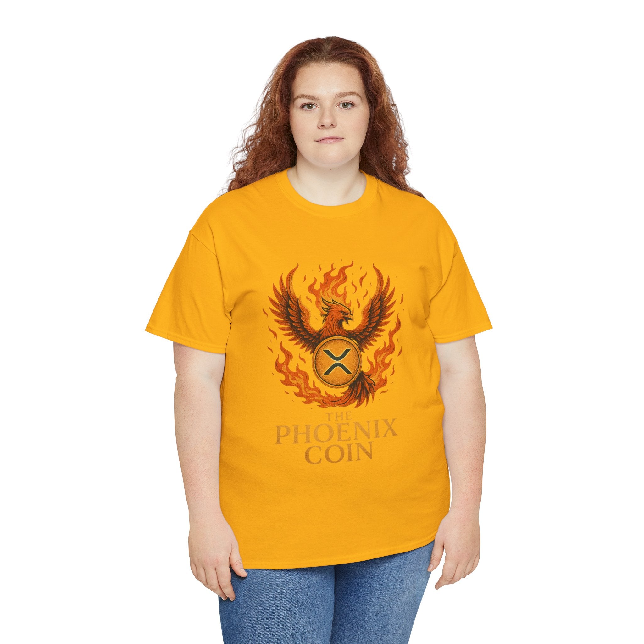 Phoenix Coin T‑Shirt — Fiery Phoenix Crypto Logo Tee